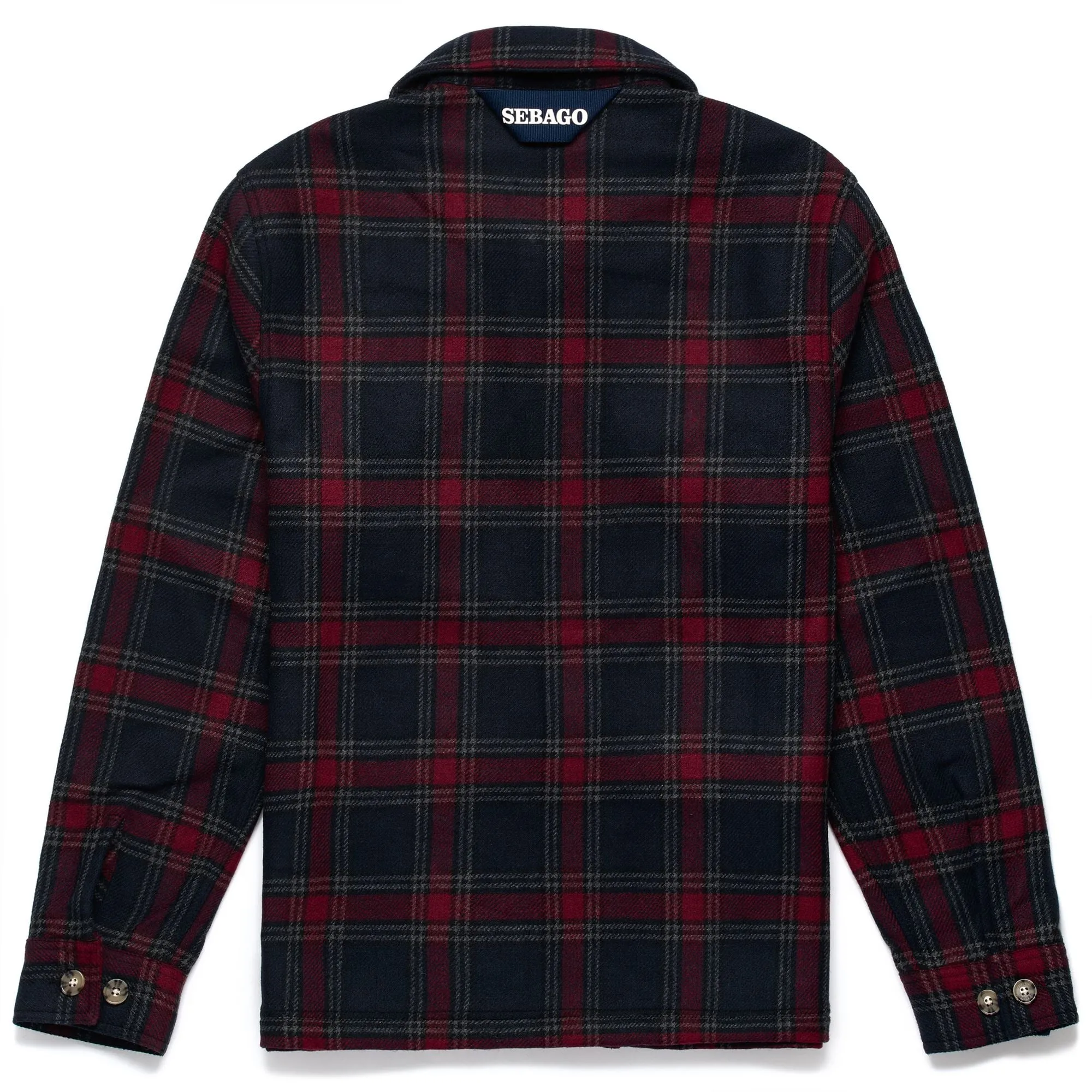 DORR WOOL CHECK - Jackets - Mid - Unisex - BLUE-DARK RED CHECK sold by Sebago product image thumbnail 2