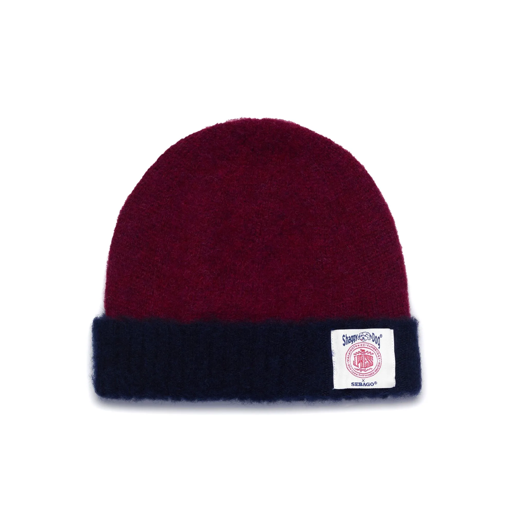 SHAGGYDOG TWO TONE CUFFED HAT - Headwear - Hat - Unisex - BORDEAUX-BLUE sold by Sebago