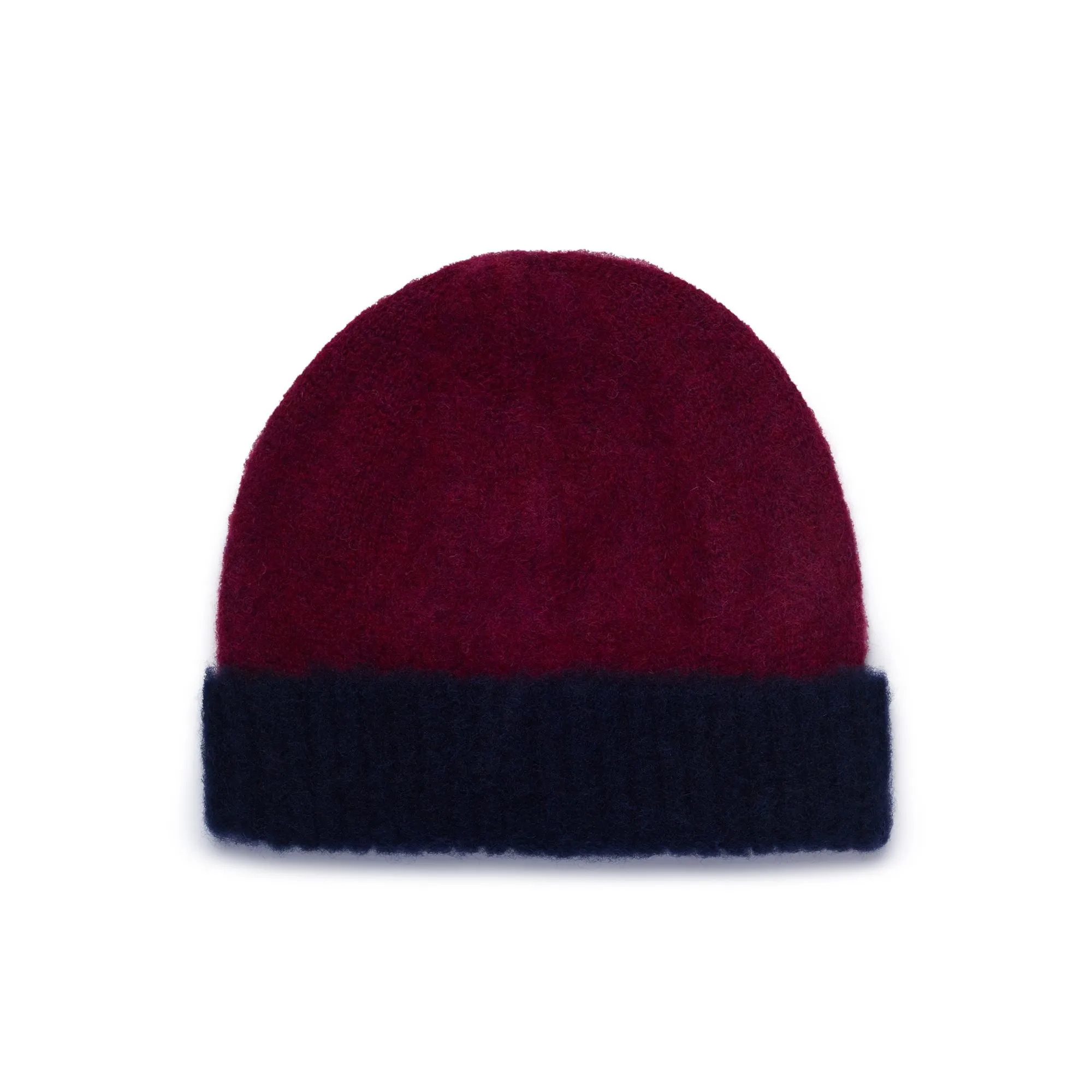 SHAGGYDOG TWO TONE CUFFED HAT - Headwear - Hat - Unisex - BORDEAUX-BLUE sold by Sebago product image thumbnail 2