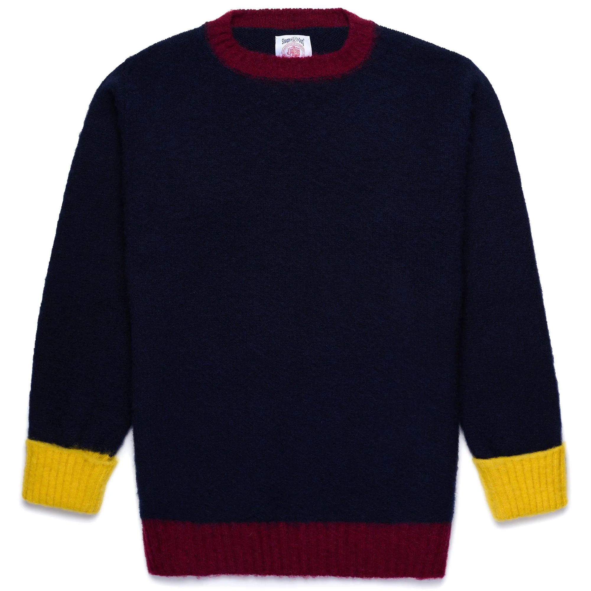SHAGGYDOG STRIPE SWEATER - KNITWEAR - Jumper - Unisex - BLUE-BORDEAUX-YELLOW sold by Sebago