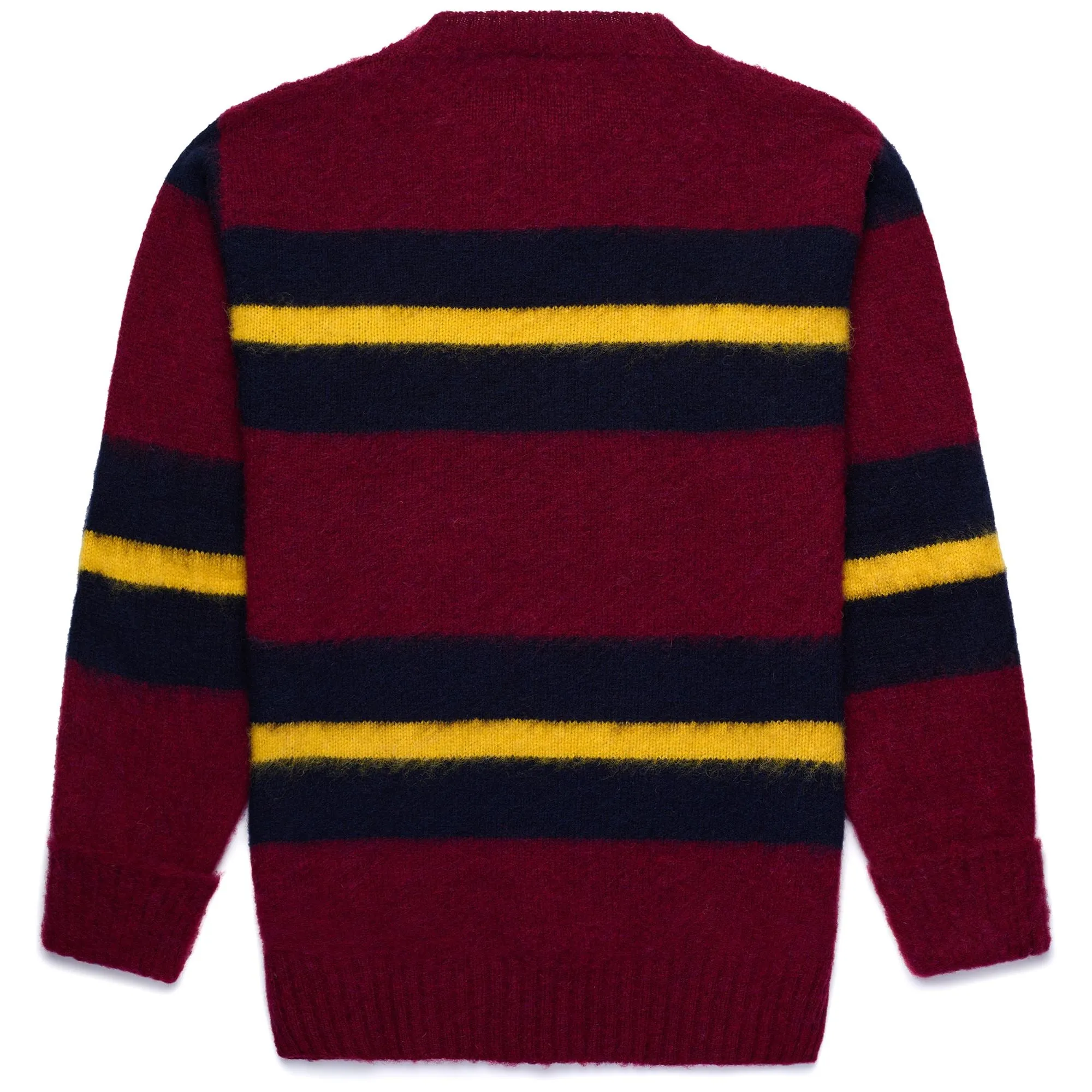 SHAGGYDOG STRIPE SWEATER - KNITWEAR - Jumper - Unisex - BORDEAUX-BLUE-YELLOW sold by Sebago product image thumbnail 2