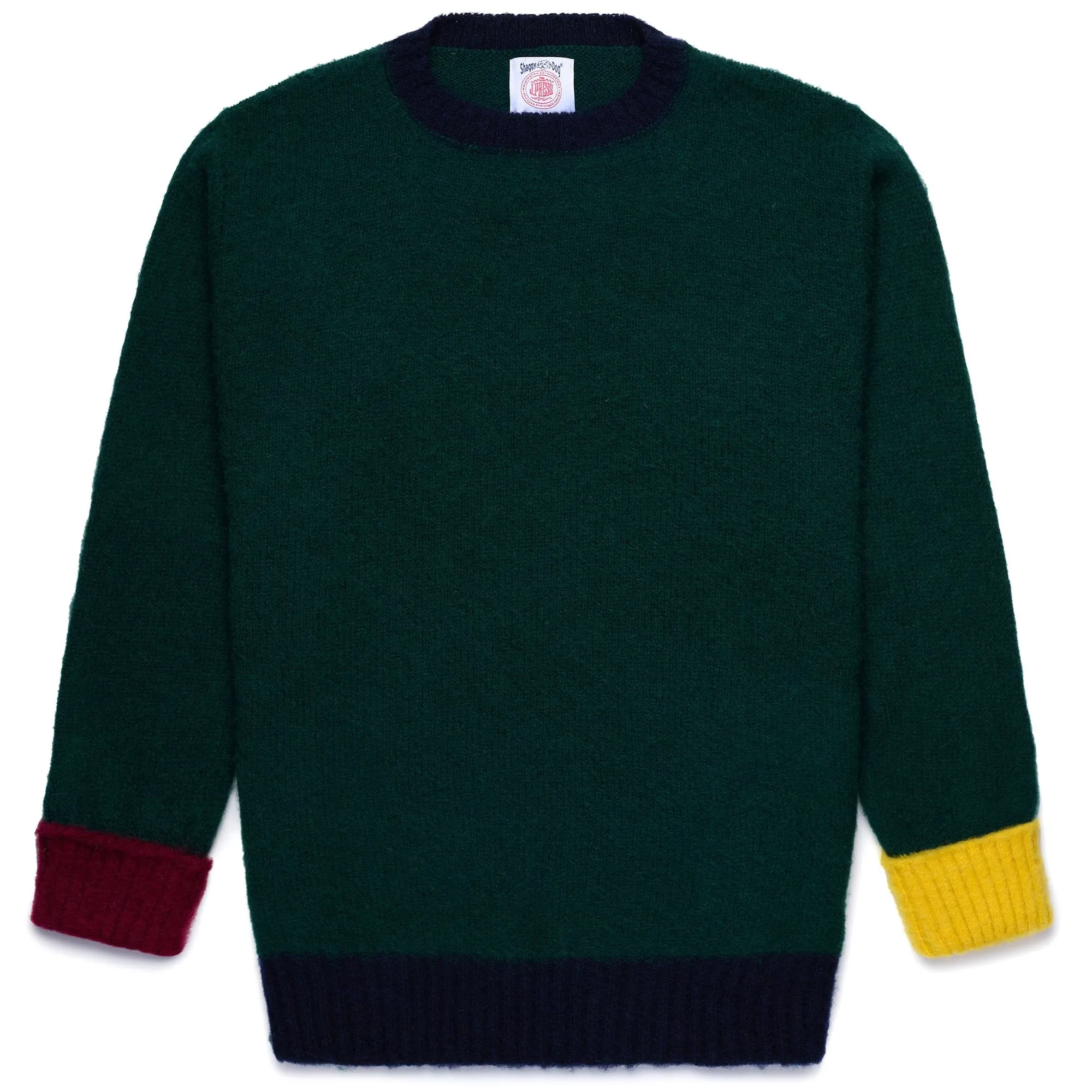 SHAGGYDOG STRIPE SWEATER - KNITWEAR - Jumper - Unisex - GREEN-BLUE-YELLOW-BORDEAUX sold by Sebago