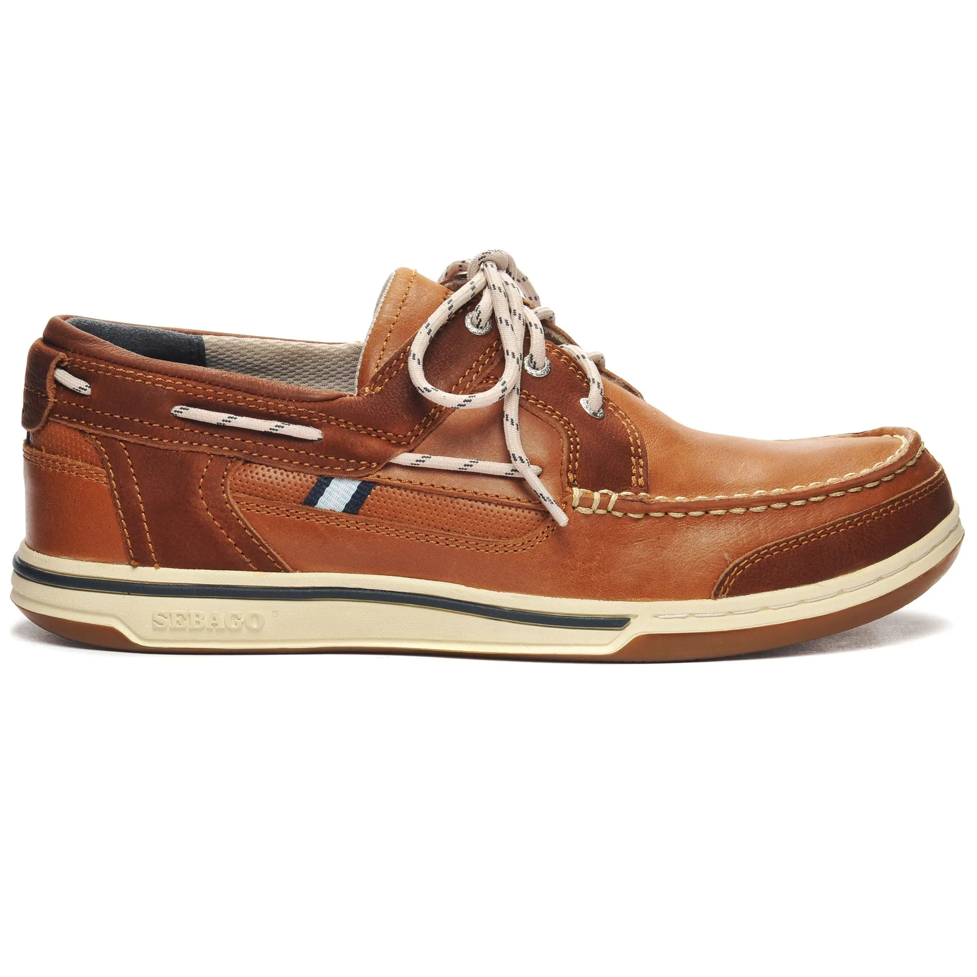 TRITON THREE EYELETS FGL - Docksides - Moccasin - Man - BROWN COGNAC sold by Sebago