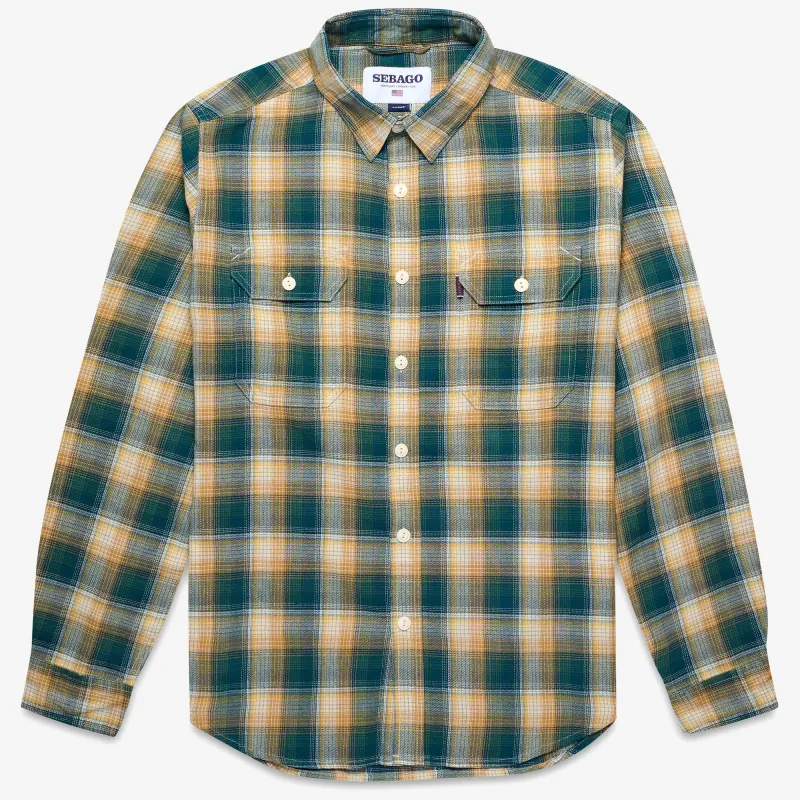 AGATHA - OVERSHIRT - OVERSHIRTS - Unisex - BLUE GREEN-BEIGE CHECK sold by Sebago