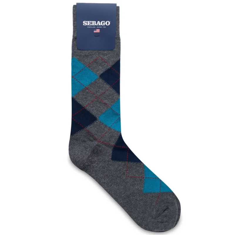 DIXFIELD 6831 - Socks - ANKLE TUBE - Man - GREY-BLUE-TURQUOISE-RED sold by Sebago