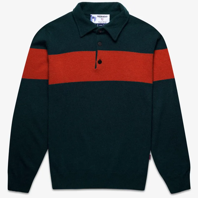 MARSHILL - KNITWEAR - Polo - Unisex - GREEN-ORANGE BROWNISH made by Sebago