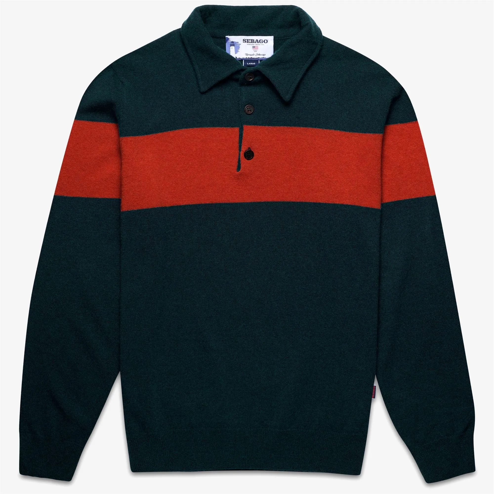 MARSHILL - KNITWEAR - Polo - Unisex - GREEN-ORANGE BROWNISH sold by Sebago