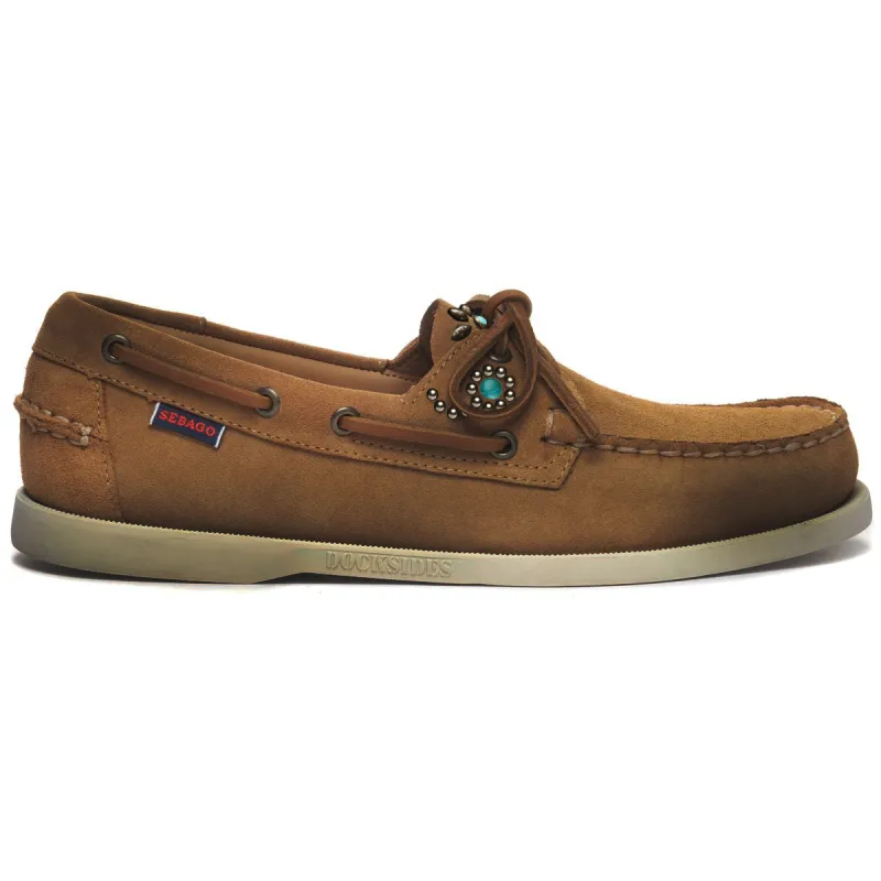 PORTLAND FLESH OUT HTC STUDS WOMAN - Docksides - Mocassin - Woman - BROWN COGNAC-ANTIQUE BRASS sold by Sebago