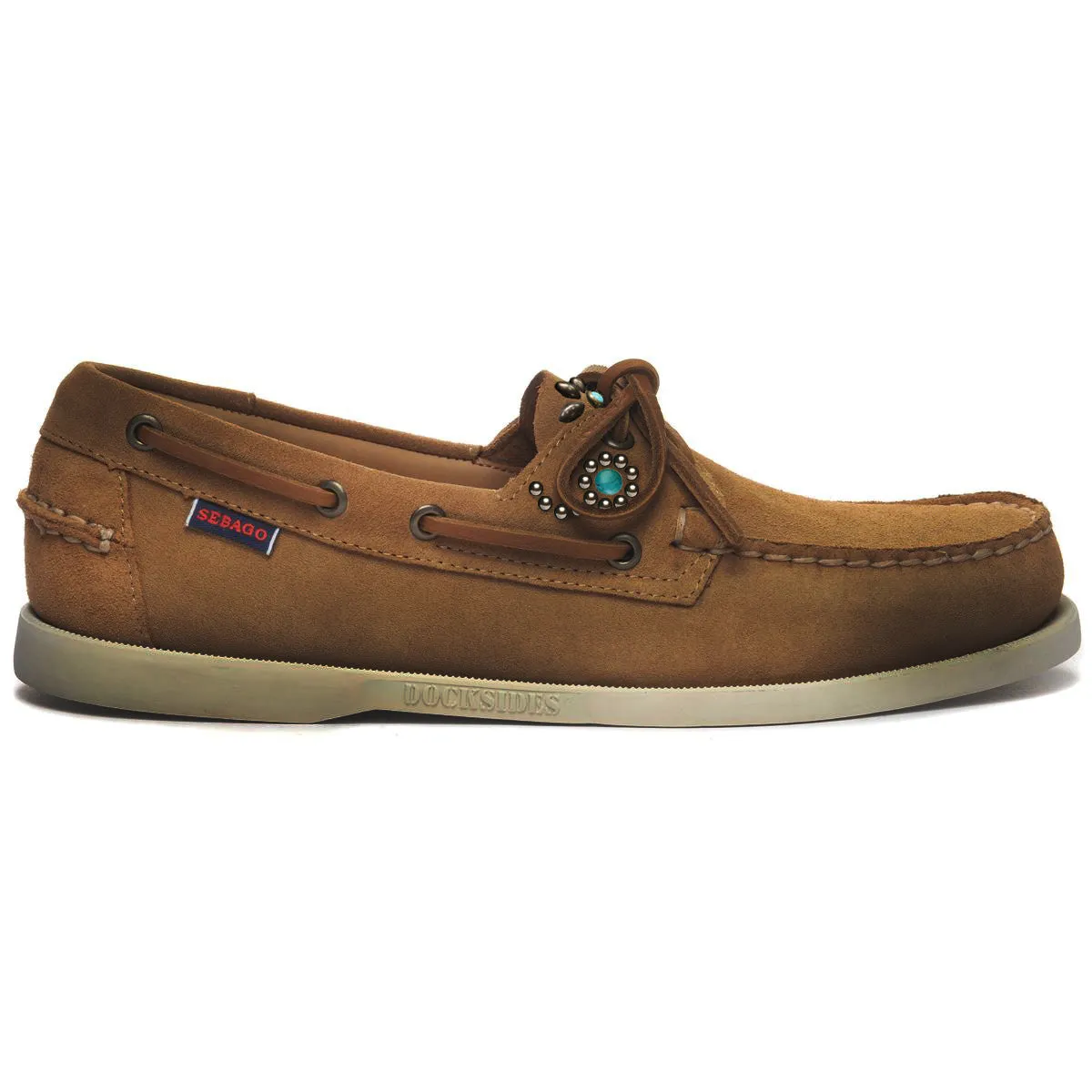 PORTLAND FLESH OUT HTC STUDS WOMAN - Docksides - Mocassin - Woman - BROWN COGNAC-ANTIQUE BRASS sold by Sebago