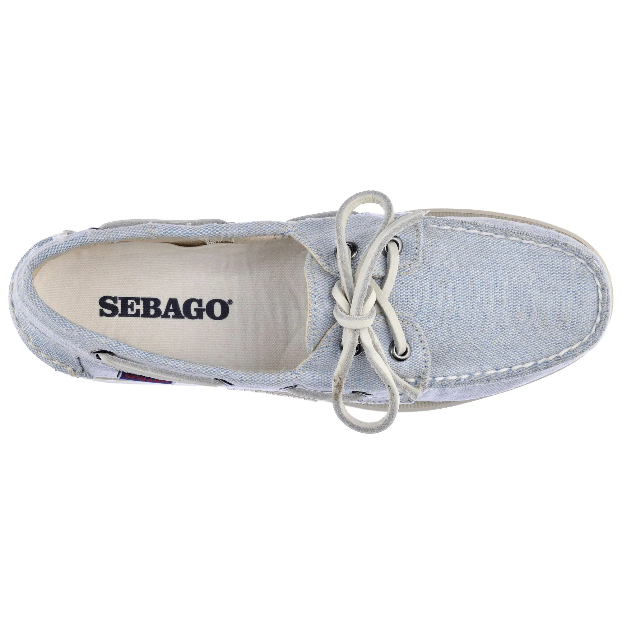 PORTLAND PANAMA CANVAS WOMAN - Docksides - Mocassin - Woman - LT BLUE-WHITE sold by Sebago product image thumbnail 4