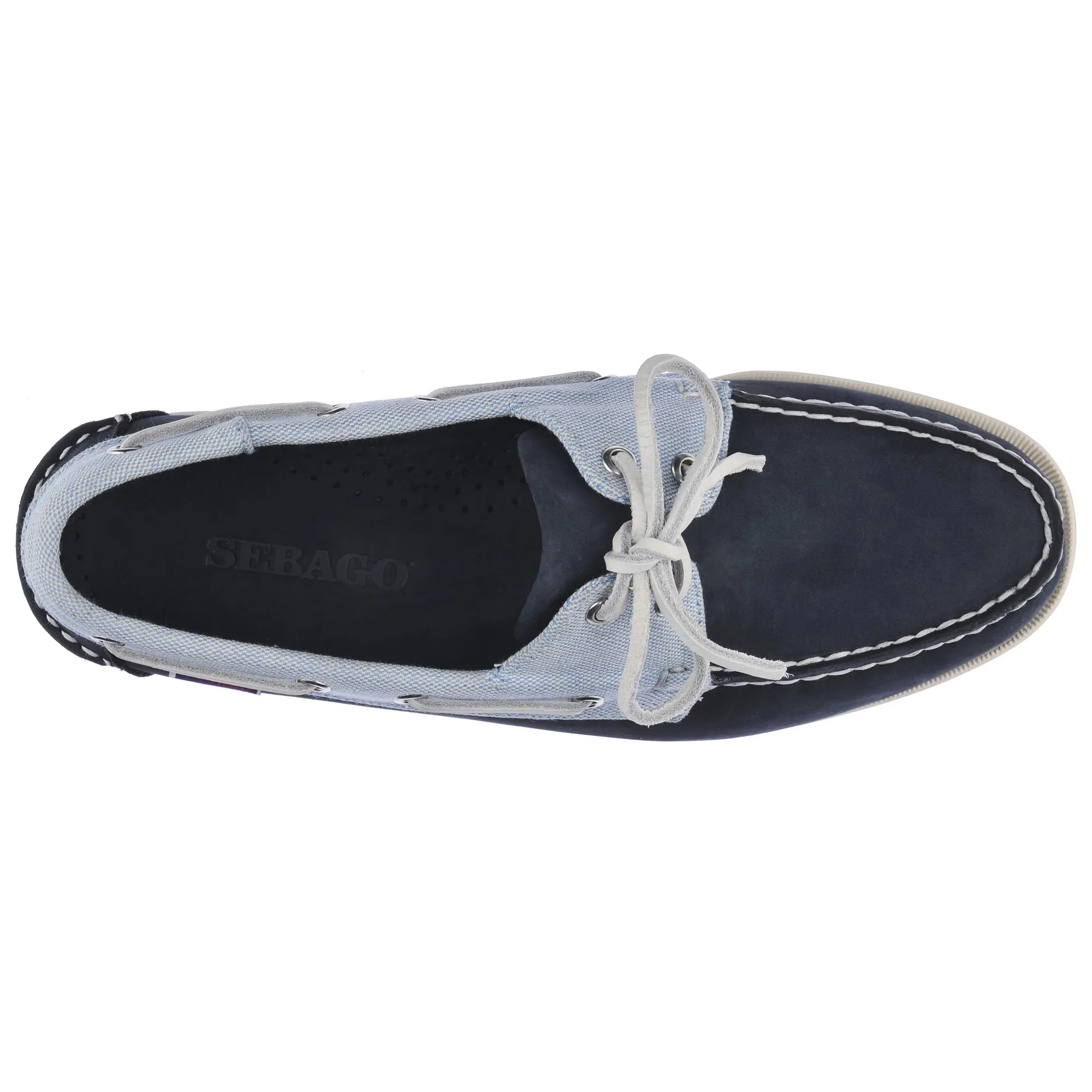 Portland NBK Panama - Docksides - Mocassin - Man - NAVY-LTBLUEWHITE sold by Sebago product image thumbnail 4