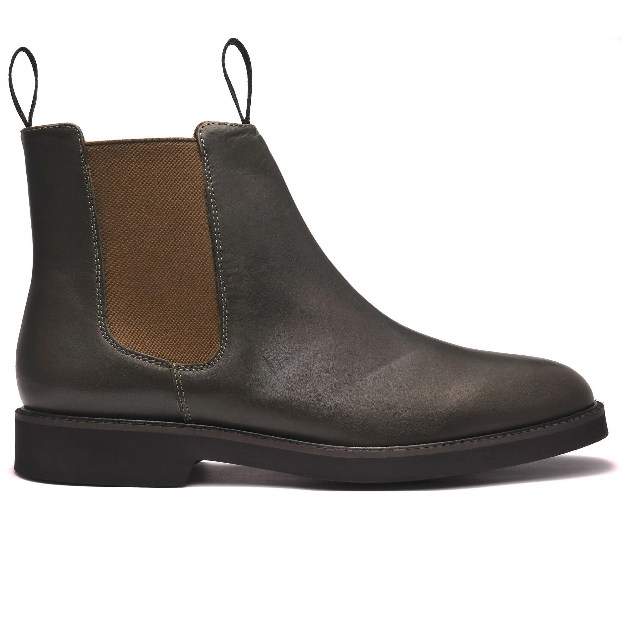 Chelsea Leather Po - Ankle Boots - Beatle - Man - DK OLIVE sold by Sebago