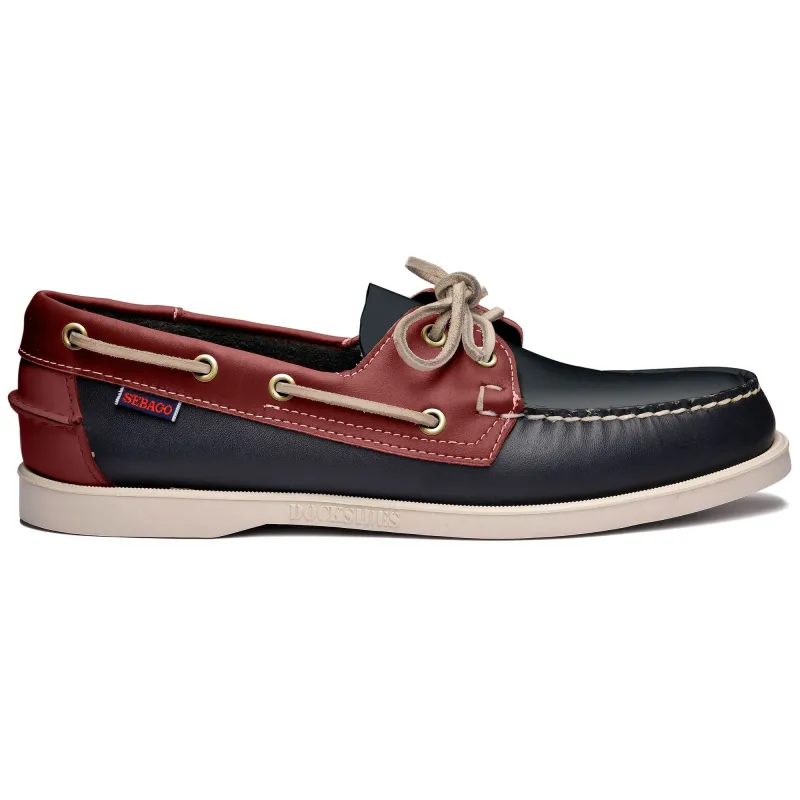 PORTLAND SPINNAKER - Docksides - Mocassin - Man - BLUE NAVY-DK RED sold by Sebago