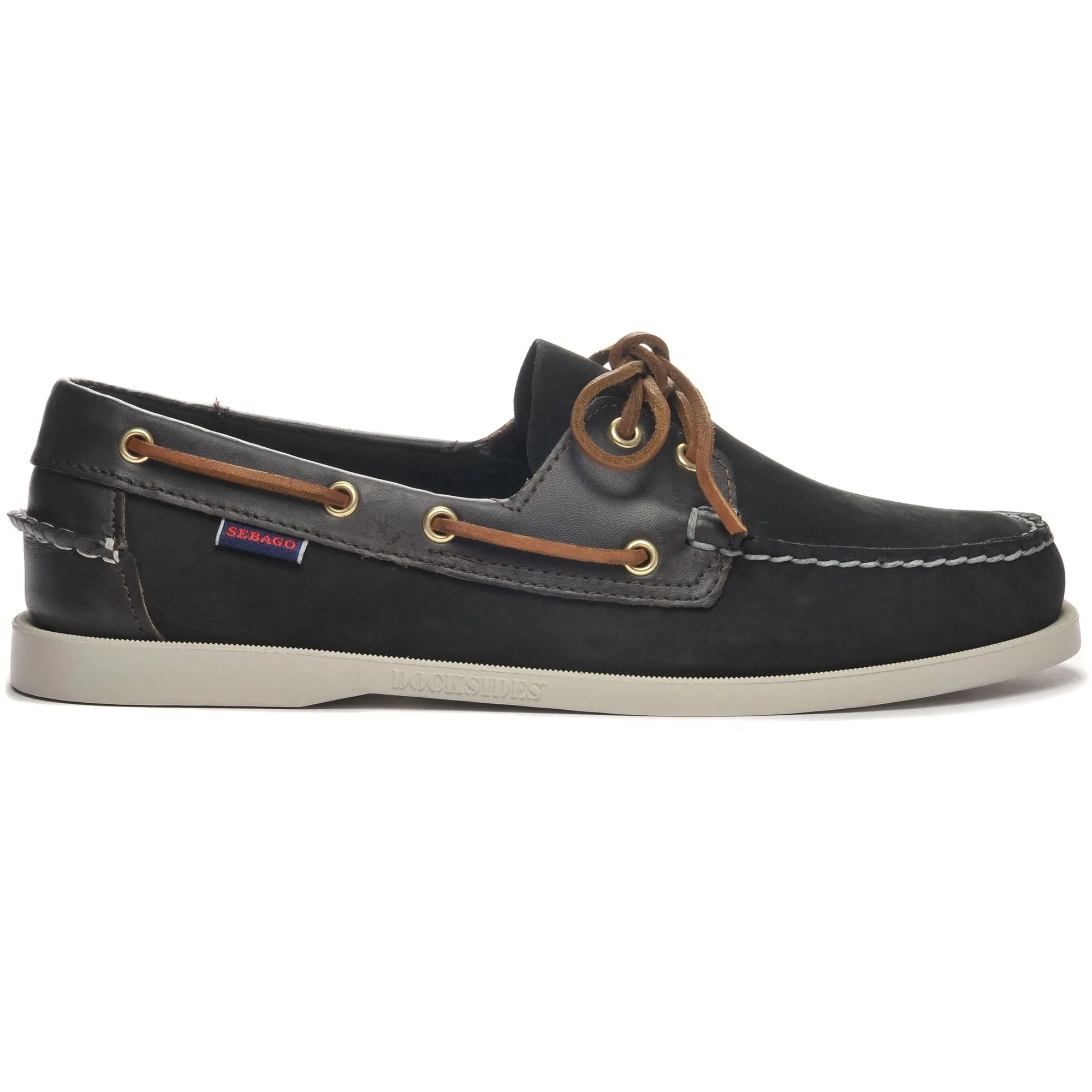 PORTLAND SPINNAKER NBK FGL - Docksides - Mocassin - Man - BLACK-DK BROWN sold by Sebago