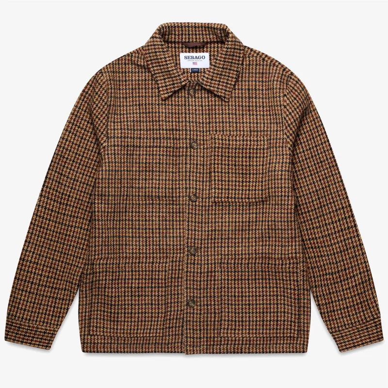 DORR PIED DE POULE - Jacket - Jackets - Man, woman - Beige-brown-dk navy made by Sebago
