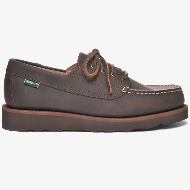 ASKOOKFIELD CRAZY HORSE - Docksides - Moccasin - Man - TOTAL DK BROWN made by Sebago
