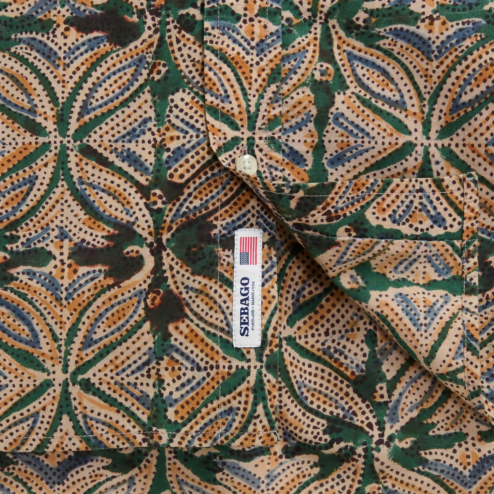 LITTLERIVER - Shirts - Button Down - Unisex - Fancy Green-Blue sold by Sebago product image thumbnail 3