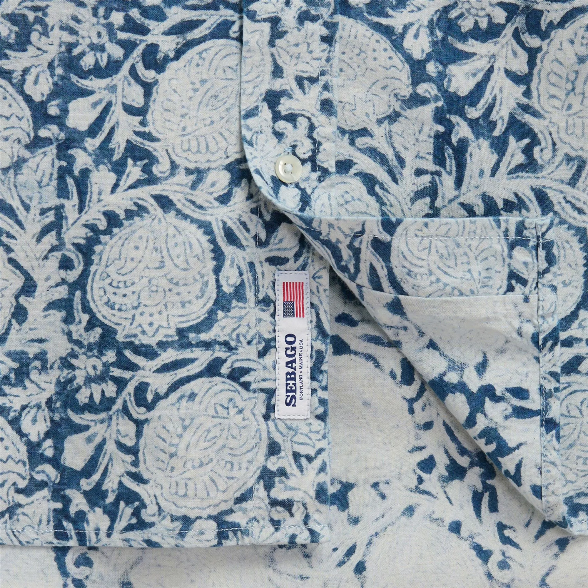 MARSHRIVER - Shirts - Button Down - Unisex - Fancy white-blue sold by Sebago product image thumbnail 3