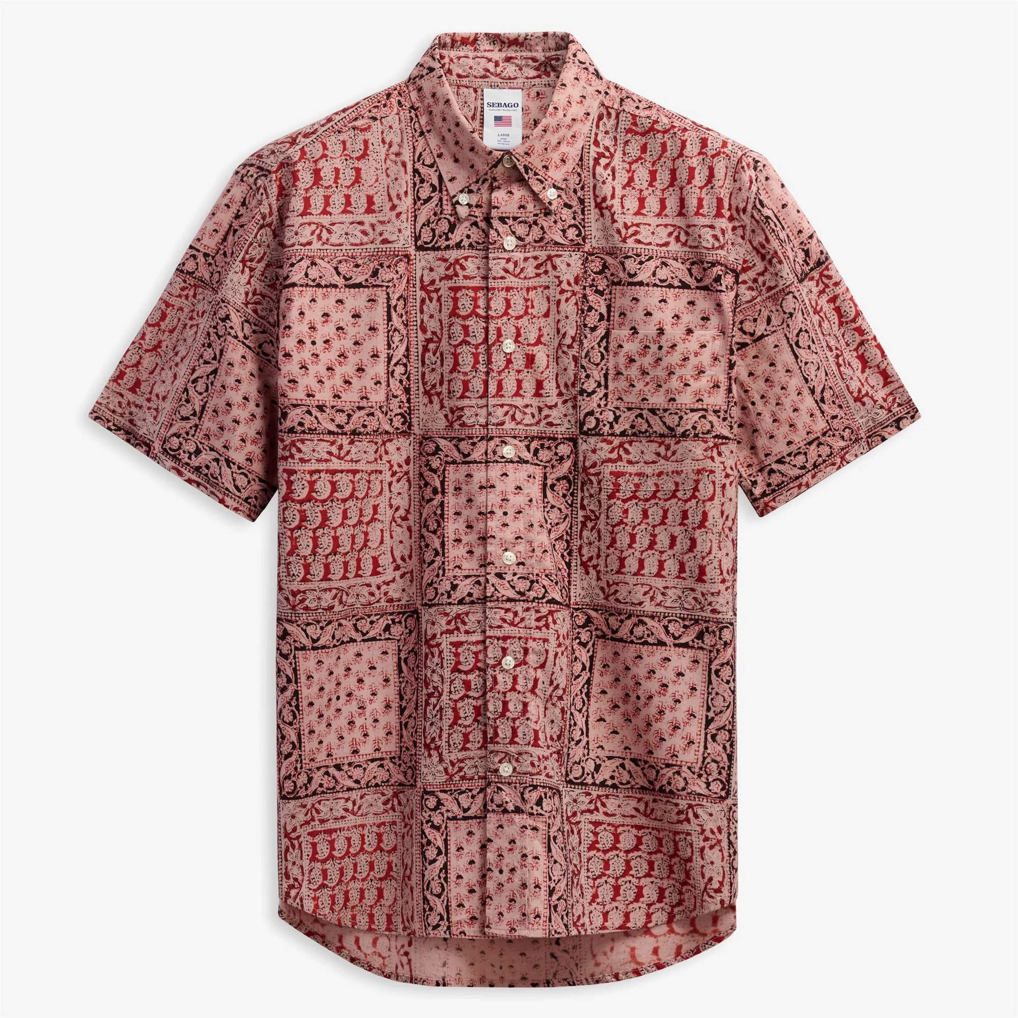 CROSSRIVER - SHIRTS - Casual - Unisex - FANCY ROSE BEIGE-RED-BLUE sold by Sebago