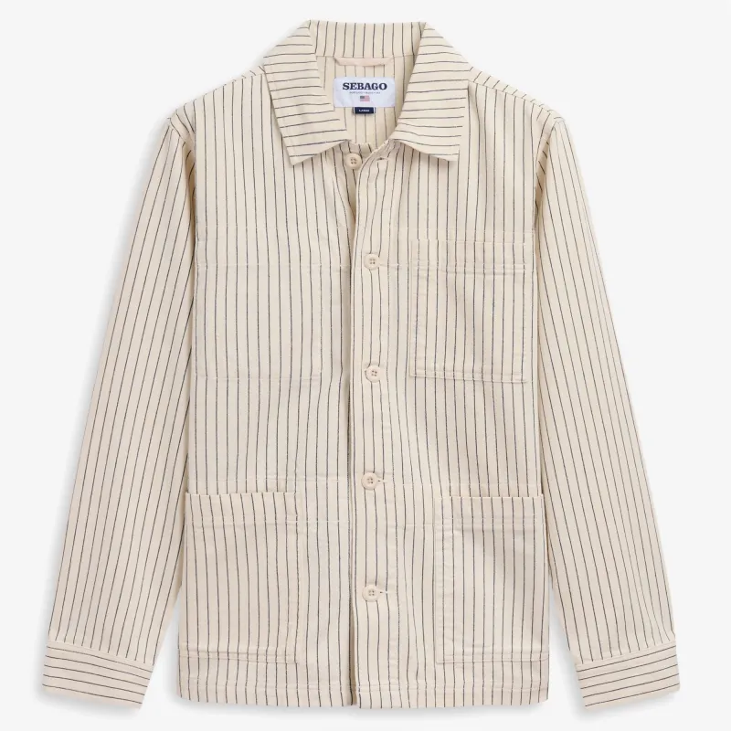 DORR STRIPES - Jackets - Mid - Unisex - WHITE NATURAL-BLUE made by Sebago