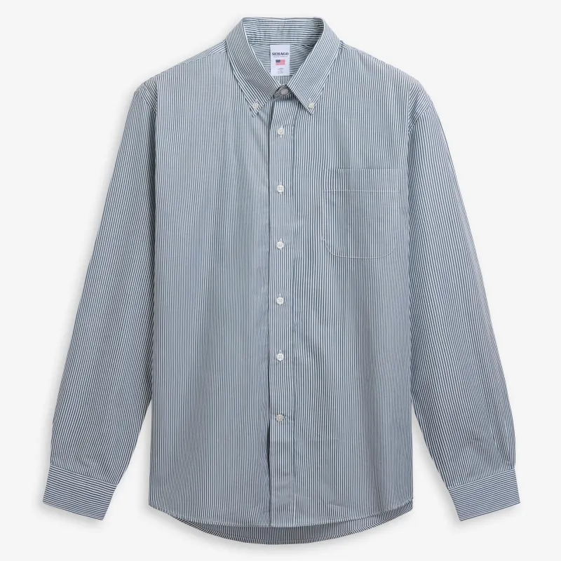 SHEEPSCOT - SHIRTS - CLASSIC - Unisex - GREEN-WHITE sold by Sebago