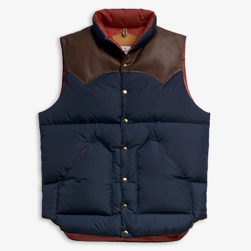 DOWN VEST - Jackets - Vest - Unisex - DK NAVY-ORANGE BRICK sold by Sebago