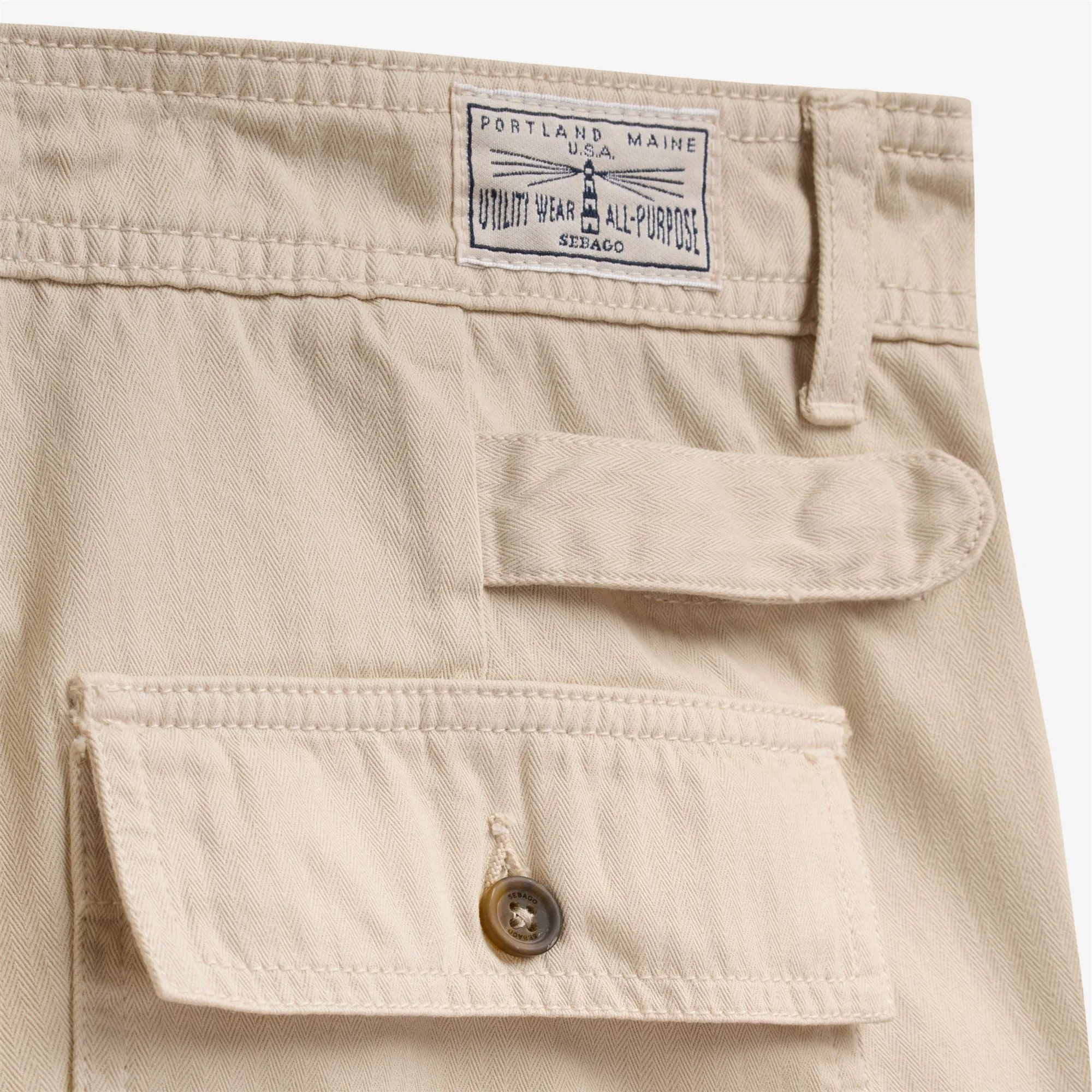 MILTON HERRINGBONE - Pants - Fatigue - Man - Beige Gesso sold by Sebago product image thumbnail 3