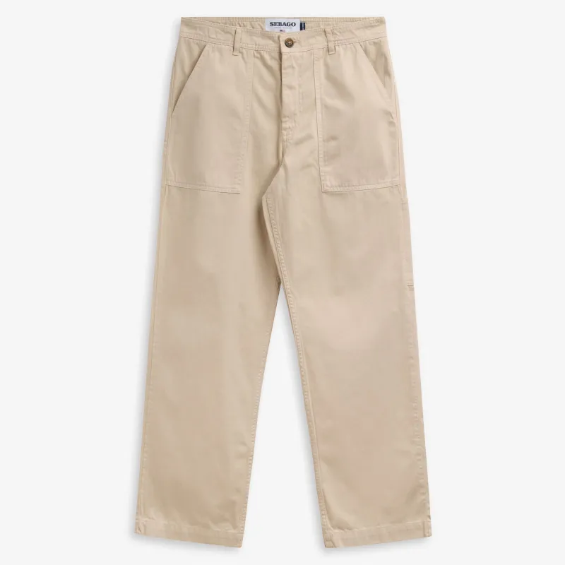 MILTON HERRINGBONE - Pants - FATIGUE - Man - BEIGE GESSO made by Sebago