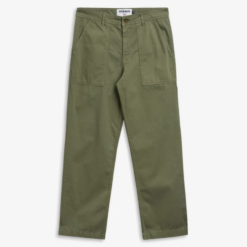 MILTON HERRINGBONE - Pants - FATIGUE - Man - GREEN LICHEN made by Sebago