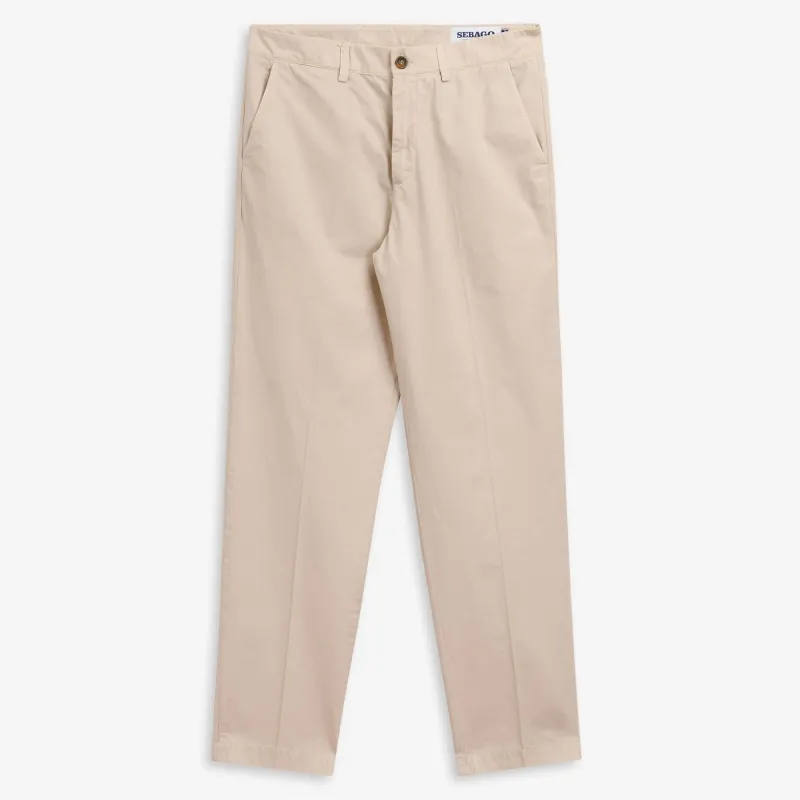 SASANOA - Pants - Chino - Man - Beige Gesso sold by Sebago