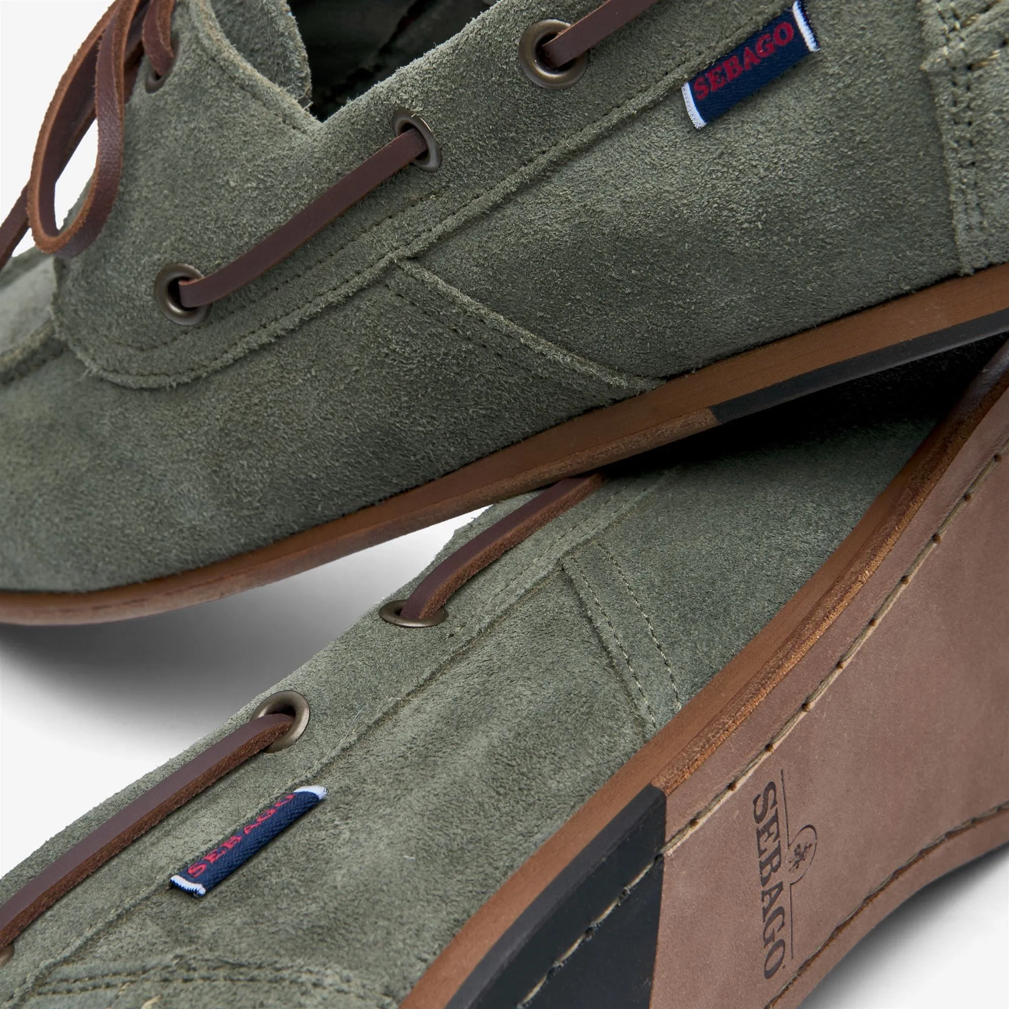 OWEN - Docksides - Mocassin - Man - Green Military-Brown Oliva sold by Sebago product image thumbnail 5