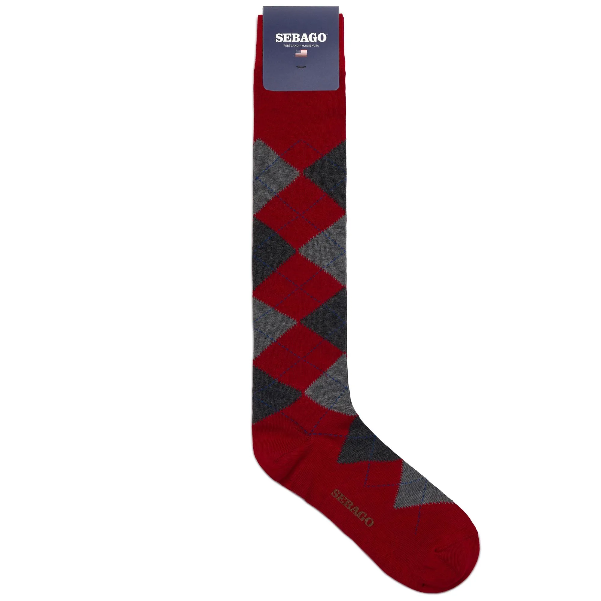 SABATTUS ROMBOL - Socks - Quarter High Sock - Unisex - GREY-RED-ROYAL BLE sold by Sebago