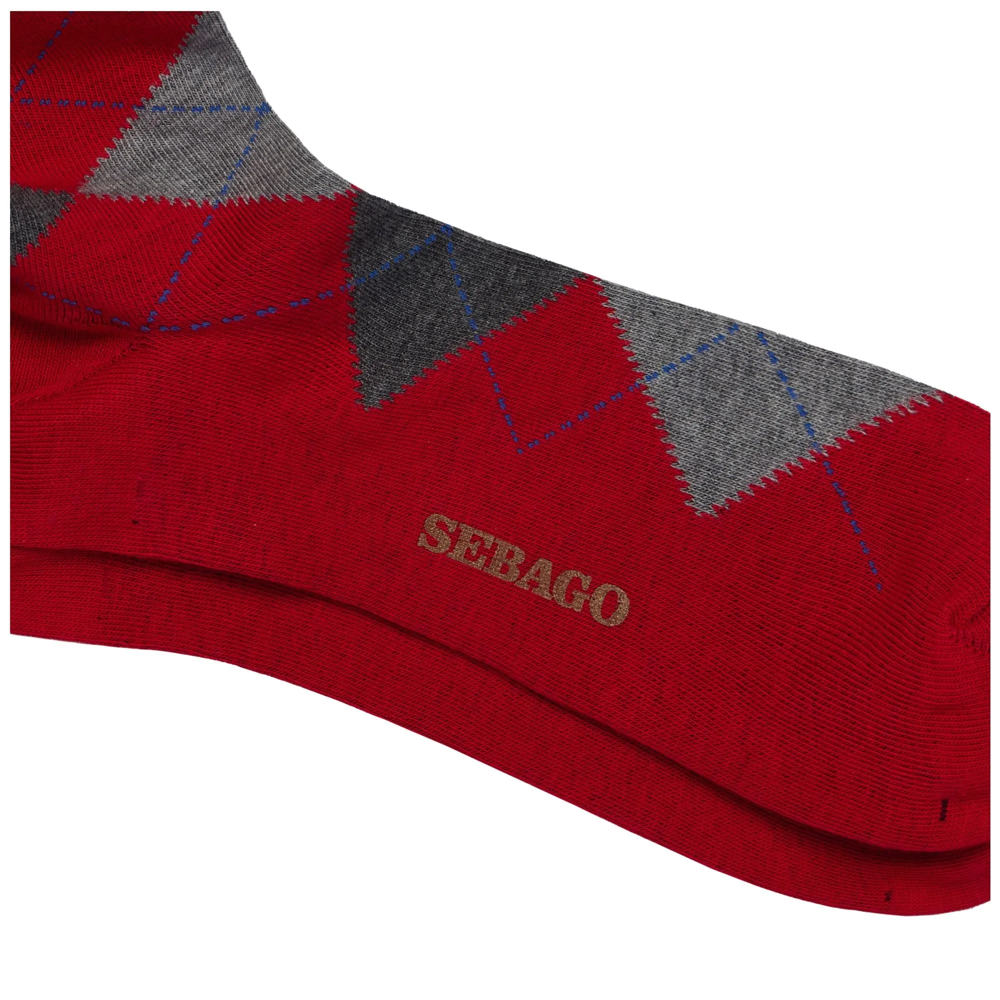 SABATTUS ROMBOL - Socks - Quarter High Sock - Unisex - GREY-RED-ROYAL BLE sold by Sebago product image thumbnail 2