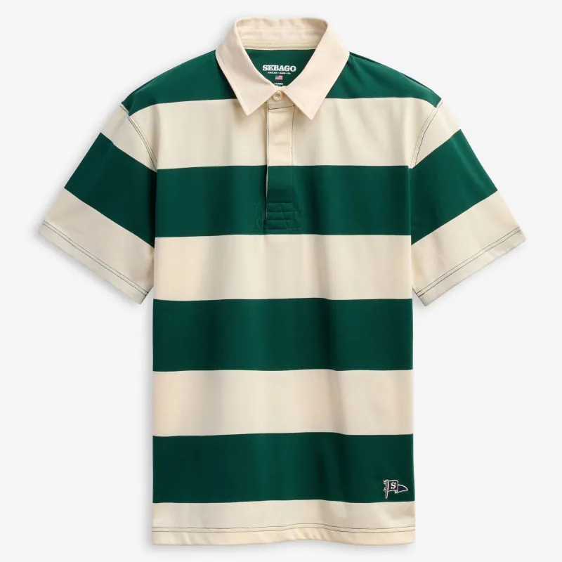 CAMPBELL SS - Polo Shirts - Polo - Unisex - WHITE NATURAL-GREEN sold by Sebago