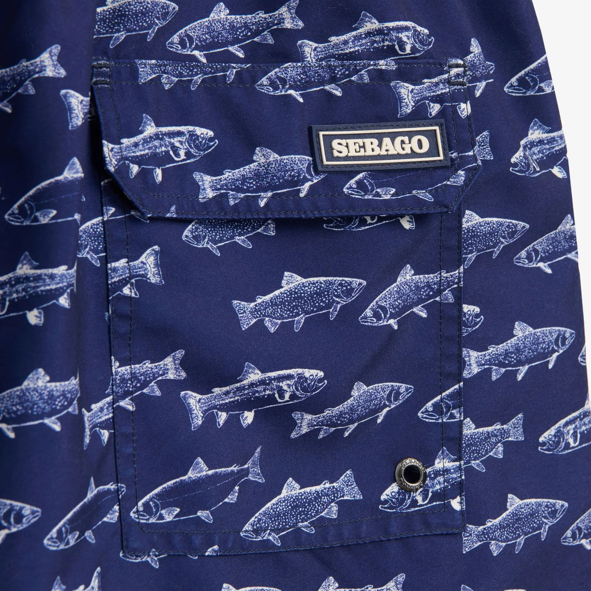 SANDBEACH - Bathing Suits - Swimming Trunks - Man - FANCY FISH NAVY BLUE sold by Sebago product image thumbnail 3