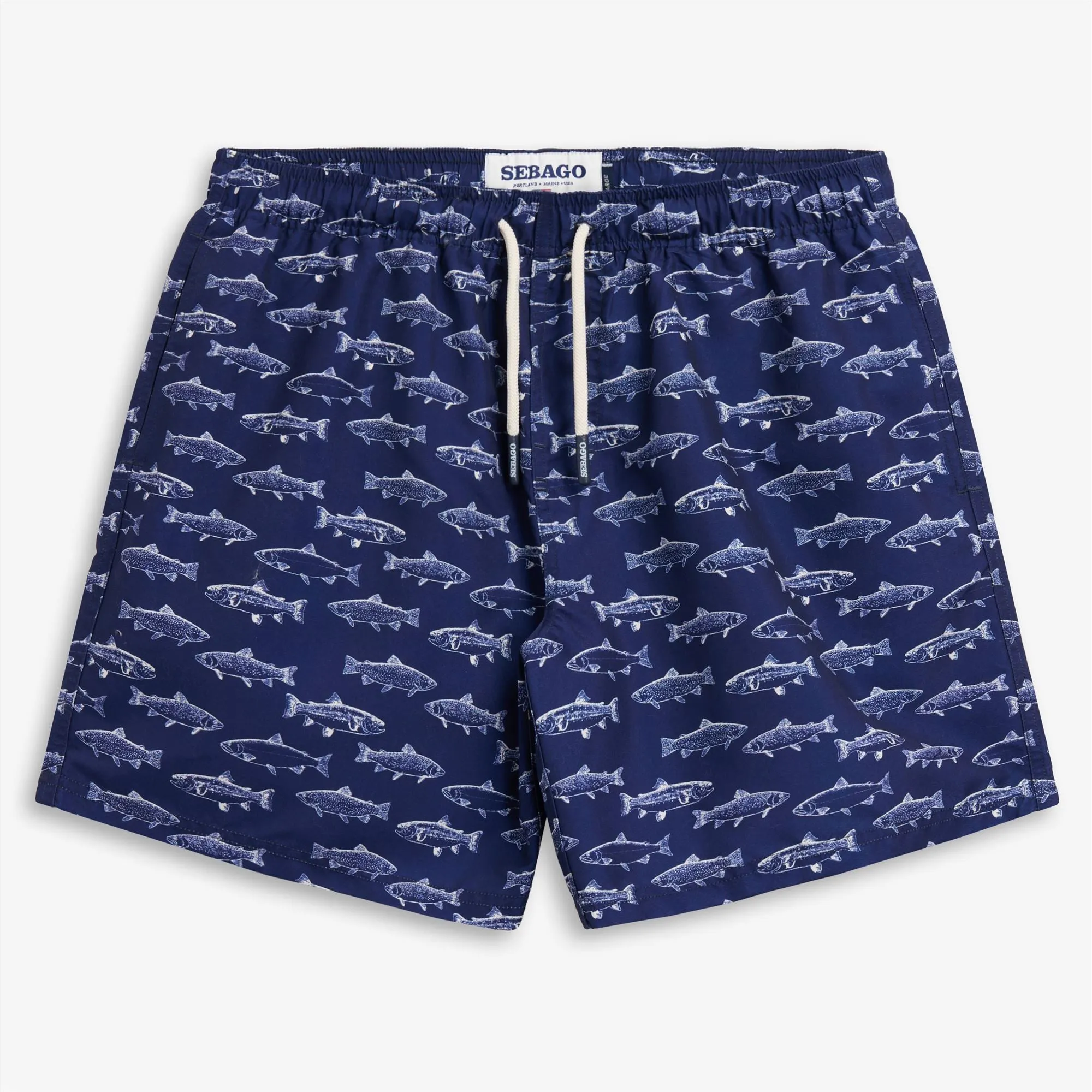 SANDBEACH - Bathing Suits - Swimming Trunks - Man - FANCY FISH NAVY BLUE sold by Sebago