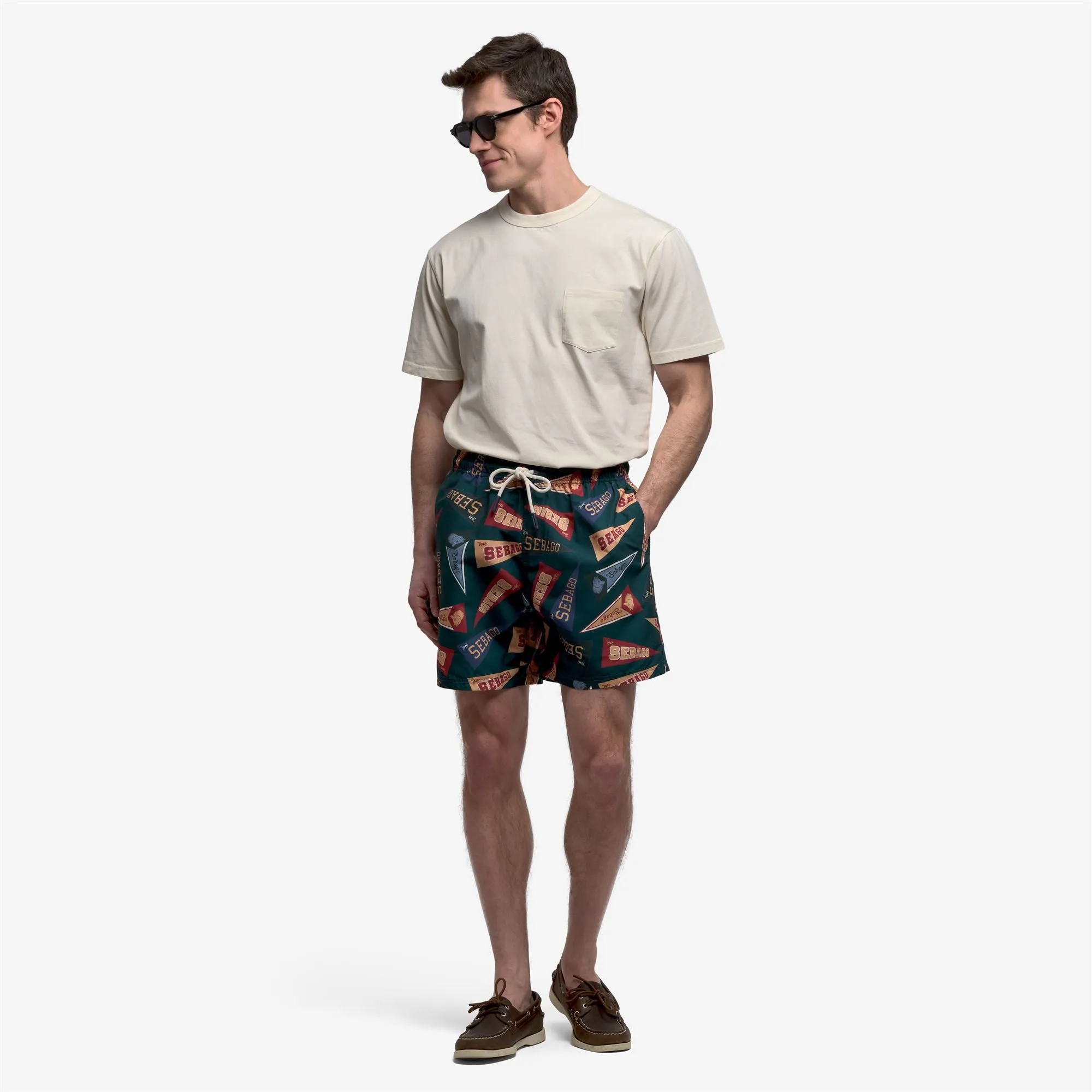 SANDBEACH - Bathing Suits - Swimming Trunks - Man - FANCY PENNANT GREEN sold by Sebago product image thumbnail 3