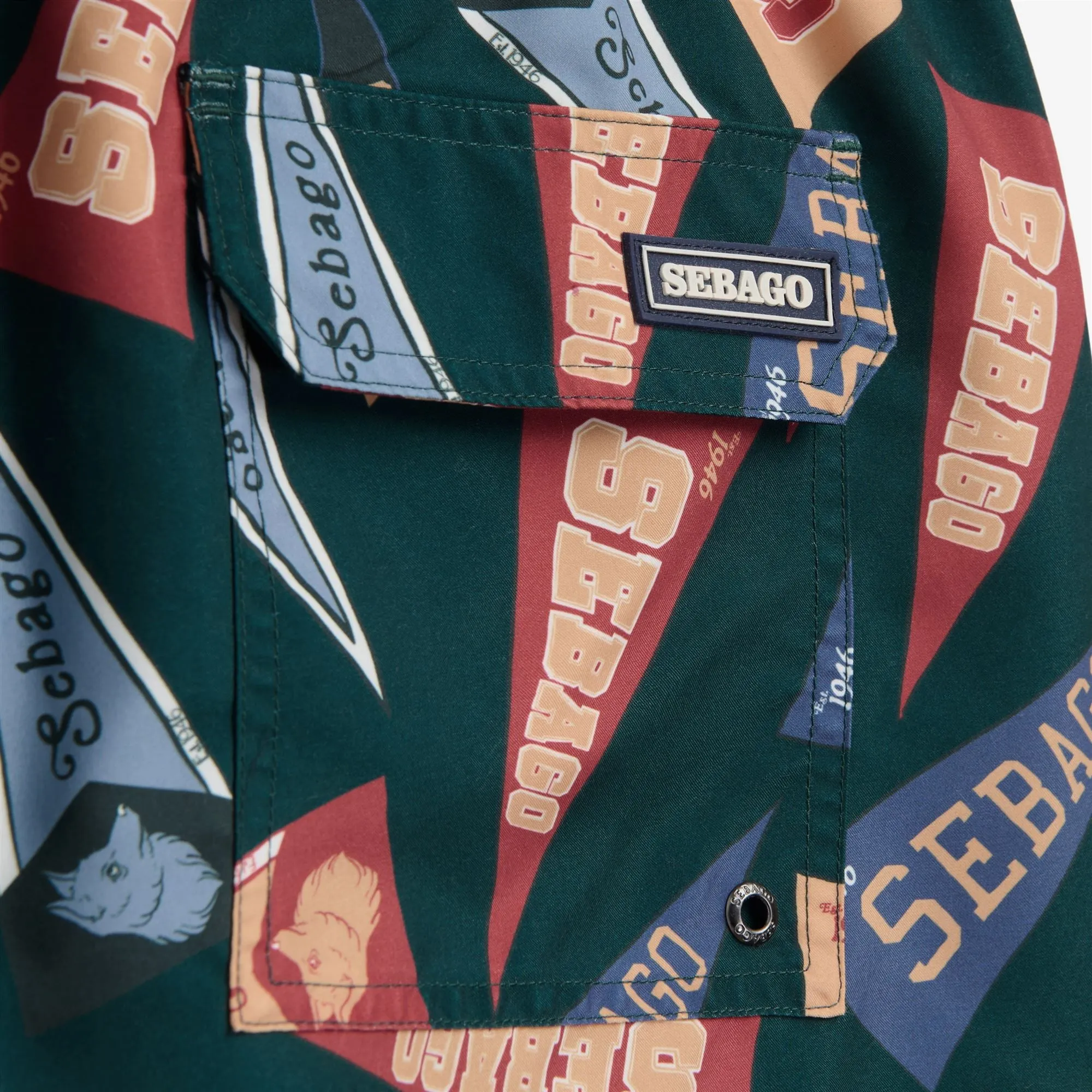 SANDBEACH - Bathing Suits - Swimming Trunks - Man - FANCY PENNANT GREEN sold by Sebago product image thumbnail 4