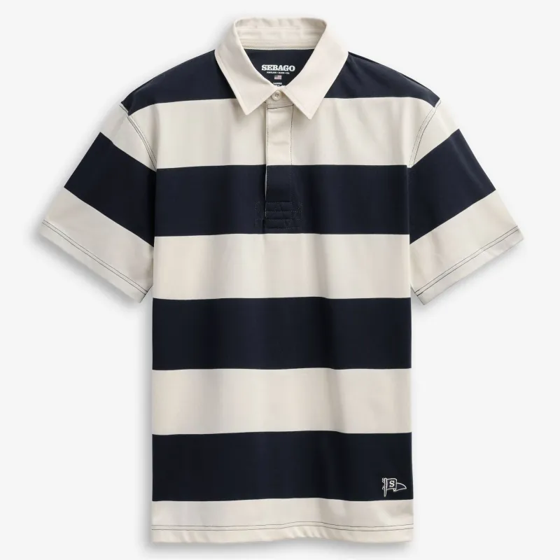 CAMPBELL SS - Polo Shirts - Polo - Unisex - WHITE NATURAL-BLUE sold by Sebago