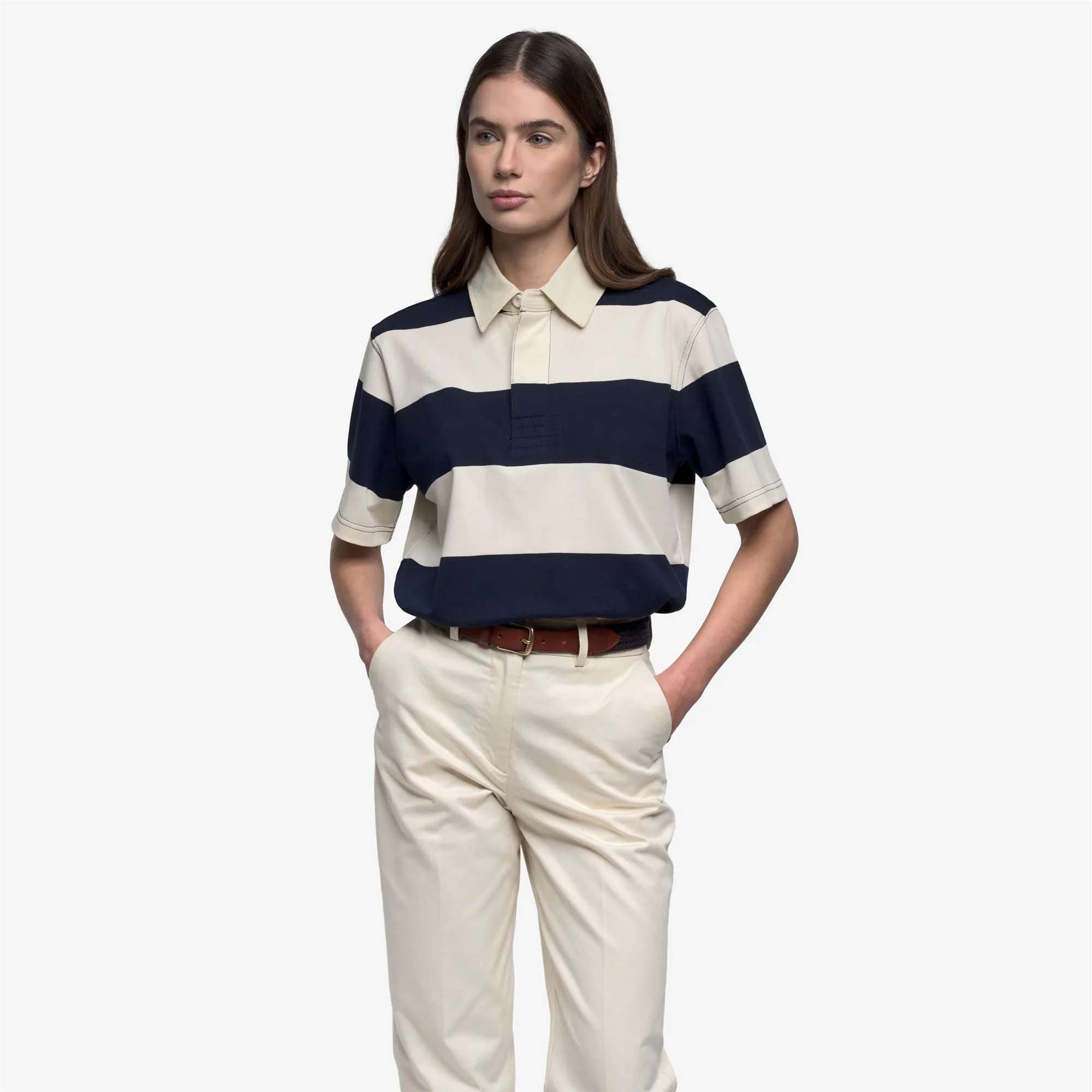 CAMPBELL SS - Polo Shirts - Polo - Unisex - WHITE NATURAL-BLUE sold by Sebago product image thumbnail 5