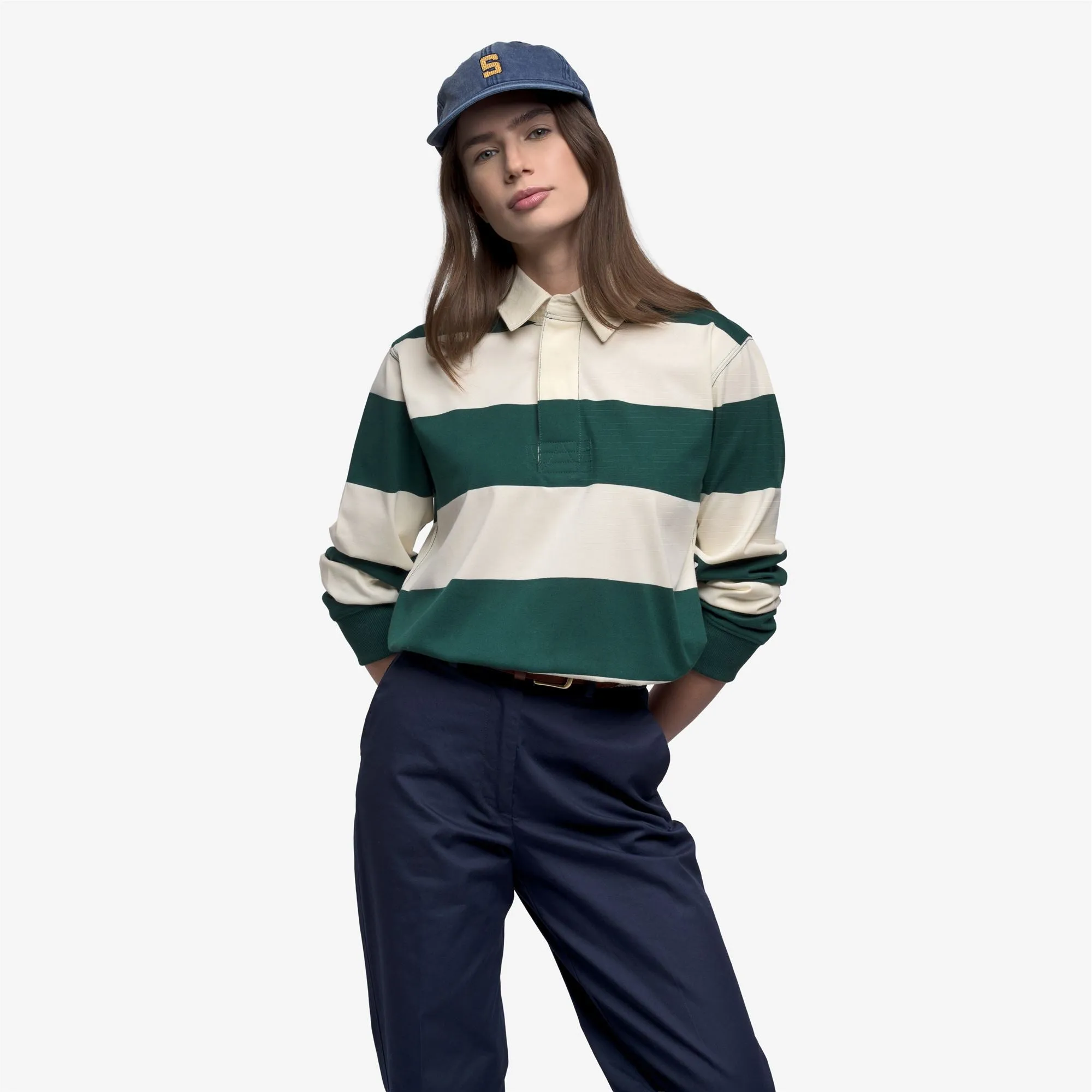 CAMPBELL LS - Polo Shirts - Polo - Unisex - WHITE NATURAL-GREEN sold by Sebago product image thumbnail 4