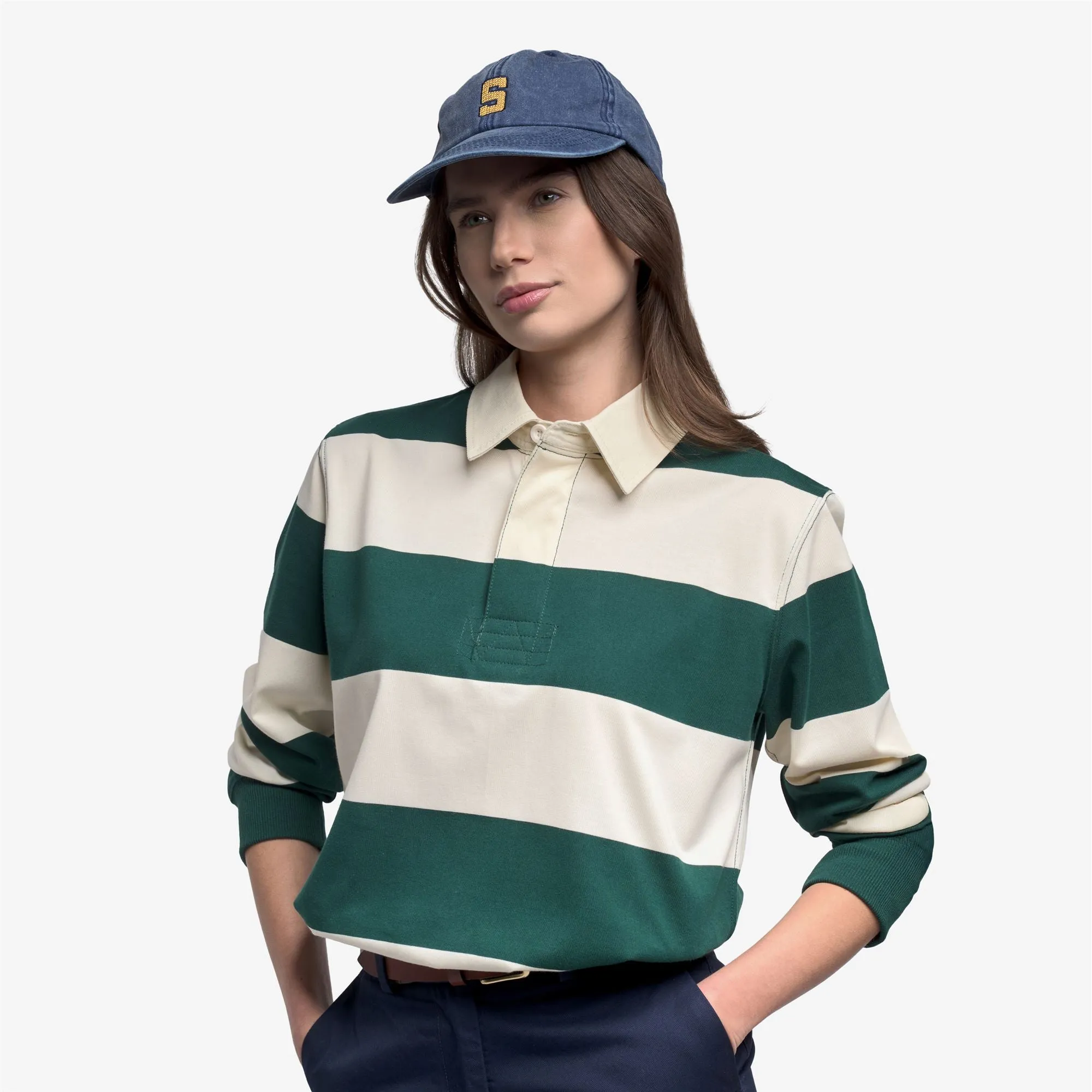 CAMPBELL LS - Polo Shirts - Polo - Unisex - WHITE NATURAL-GREEN sold by Sebago product image thumbnail 5