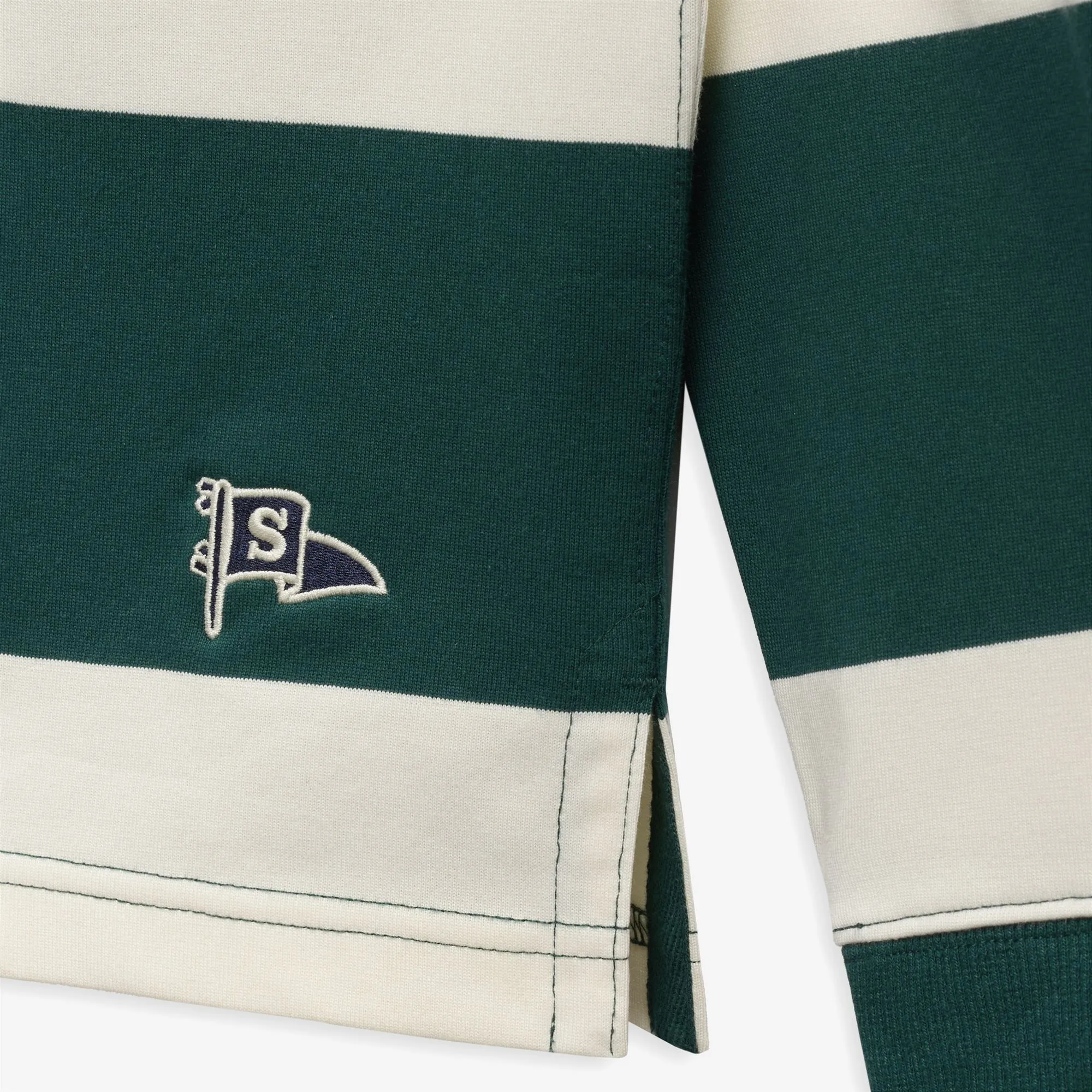 CAMPBELL LS - Polo Shirts - Polo - Unisex - WHITE NATURAL-GREEN sold by Sebago product image thumbnail 3