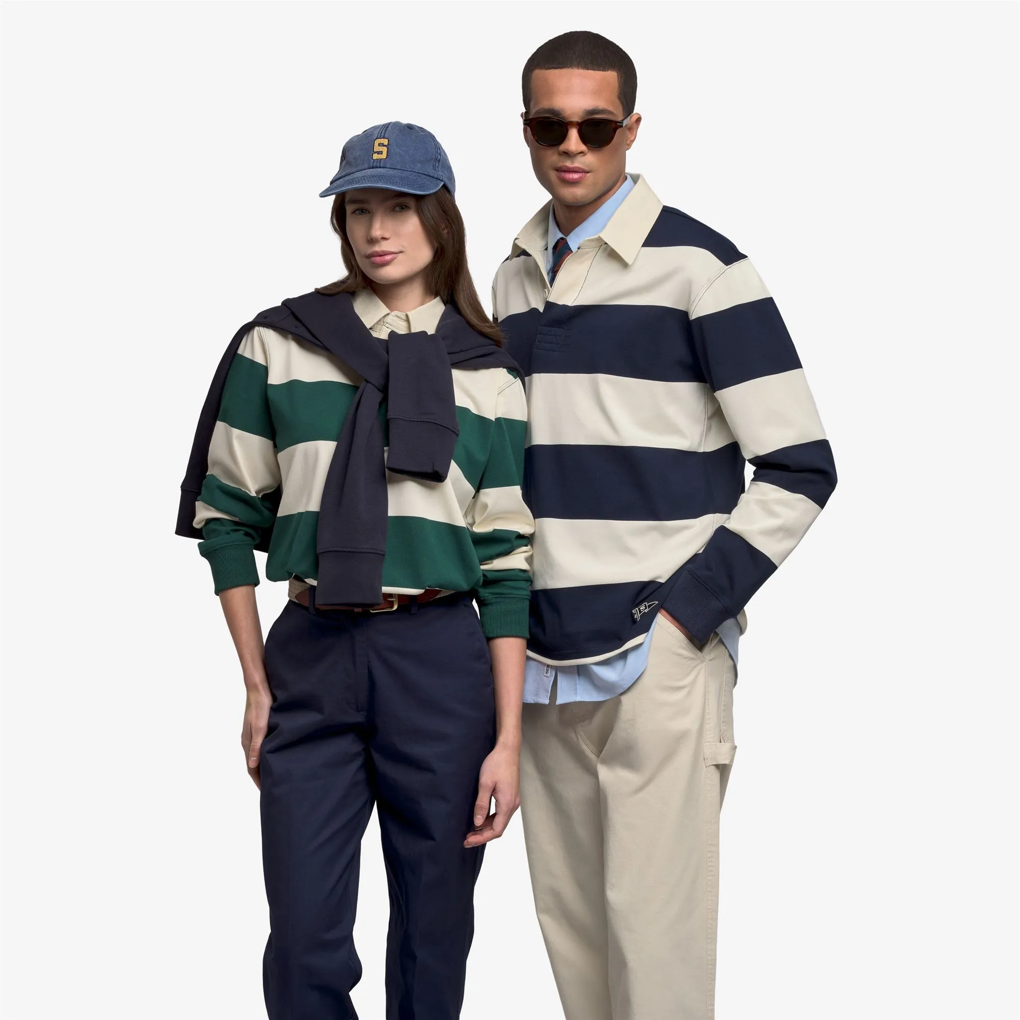 CAMPBELL LS - Polo Shirts - Polo - Unisex - WHITE NATURAL-BLUE sold by Sebago product image thumbnail 3