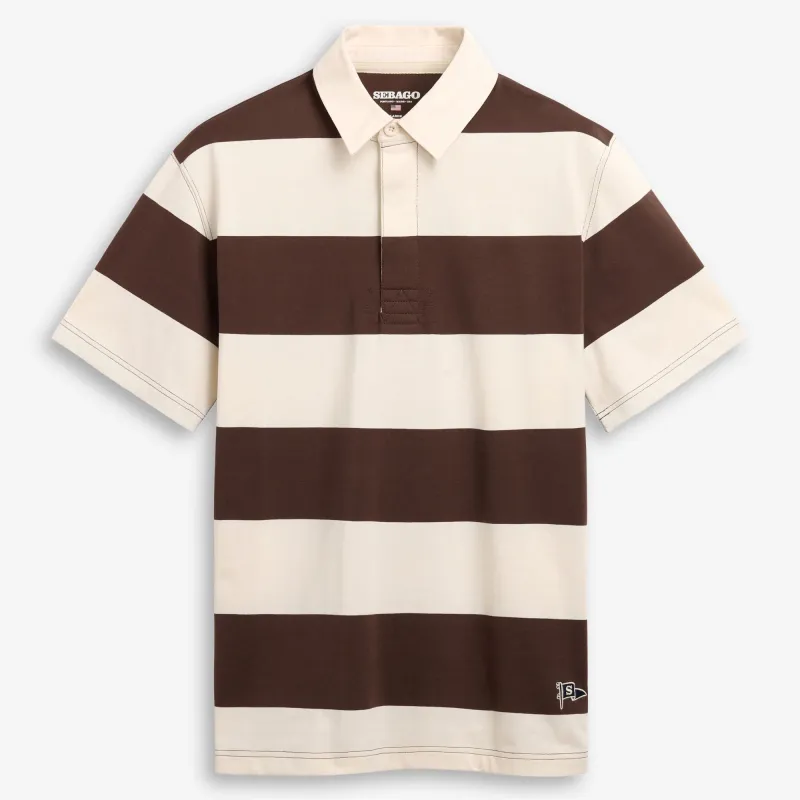 CAMPBELL SS - Polo Shirts - Polo - Unisex - WHITE NATURAL- BROWN sold by Sebago