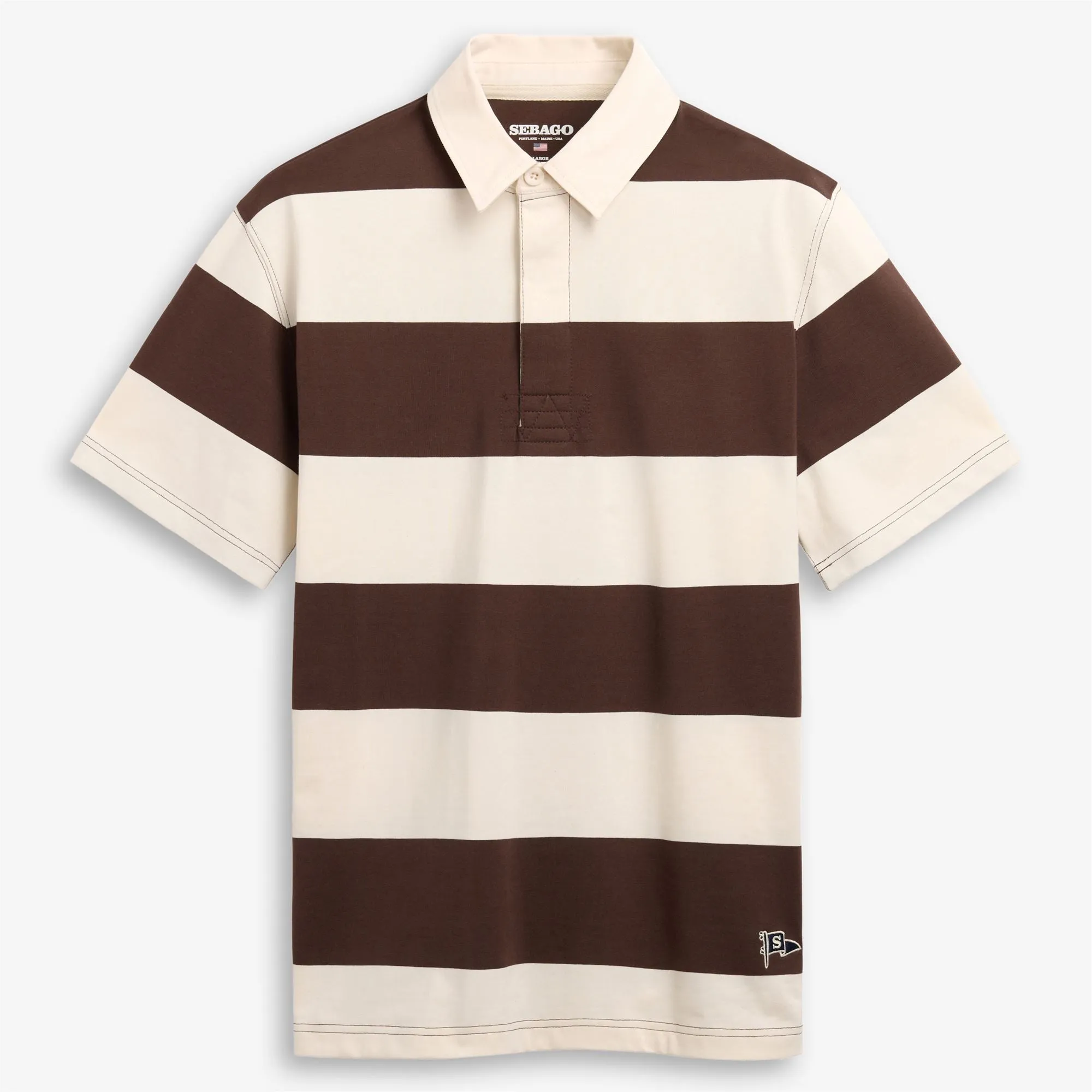 CAMPBELL SS - Polo Shirts - Polo - Unisex - WHITE NATURAL- BROWN sold by Sebago