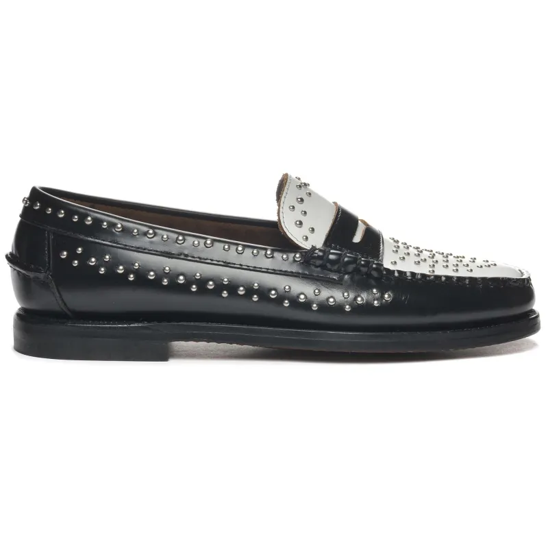 DAN STUDS WOMAN - Moc - Moccasin - Woman - BLACK-WHITE sold by Sebago