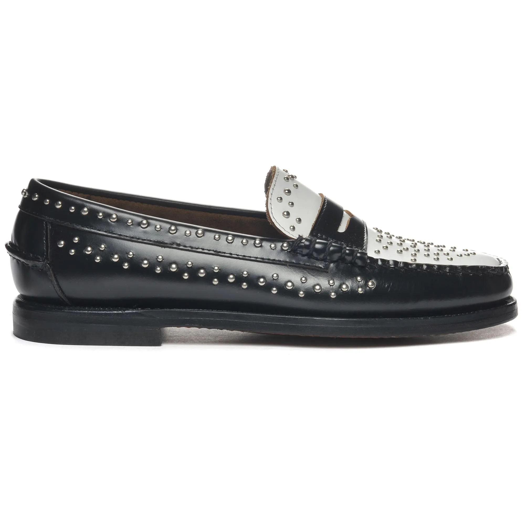 DAN STUDS WOMAN - Moc - Moccasin - Woman - BLACK-WHITE sold by Sebago