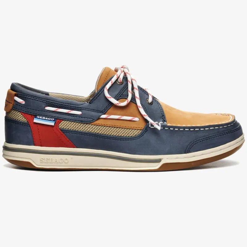 TRITON LEGACY - Sneakers - Low Cut - Man - BLUE NAVY-COGNAC-RED made by Sebago