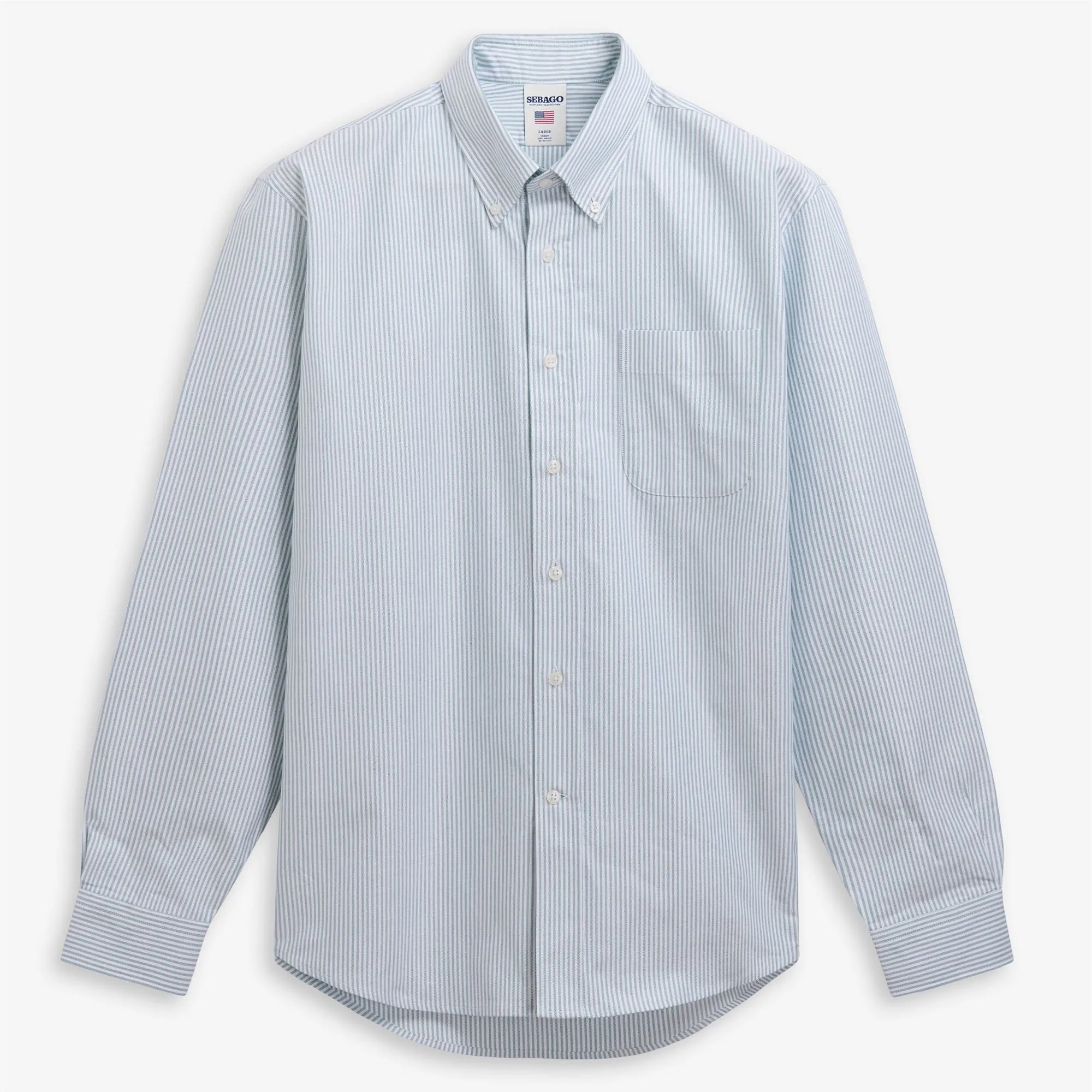 DOUBLING OX - SHIRTS - Oxford - Unisex - GREEN-WHITE sold by Sebago